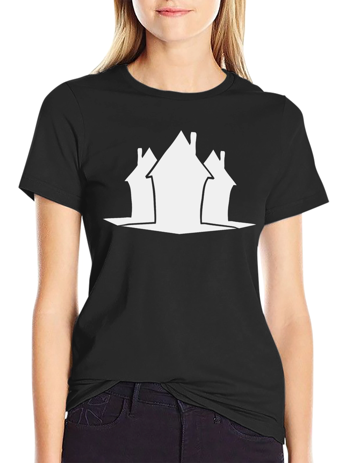 Abstract Houses Graphic Tee - Modern Streetwear