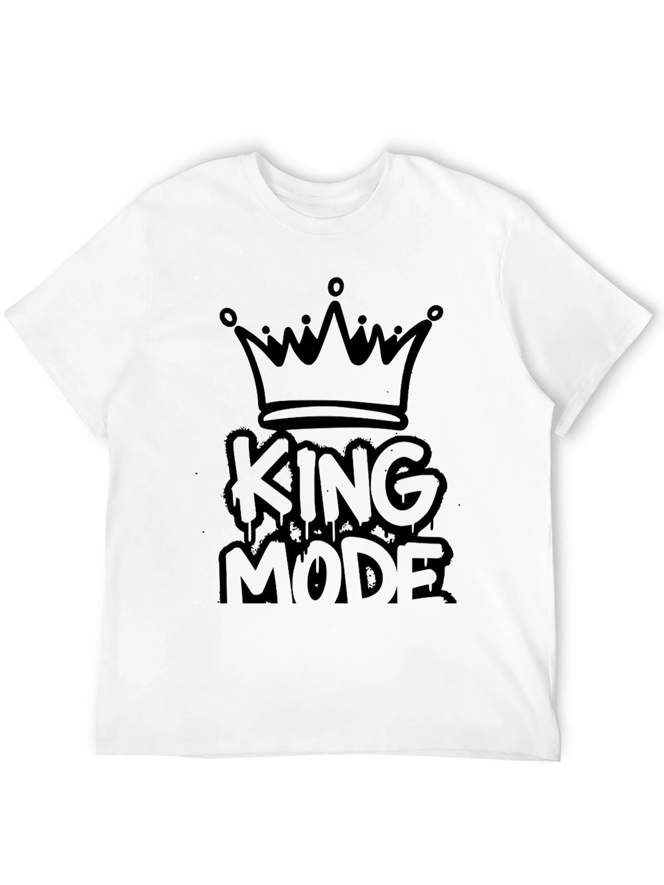 King Mode Black T-Shirt - Mens Fashion