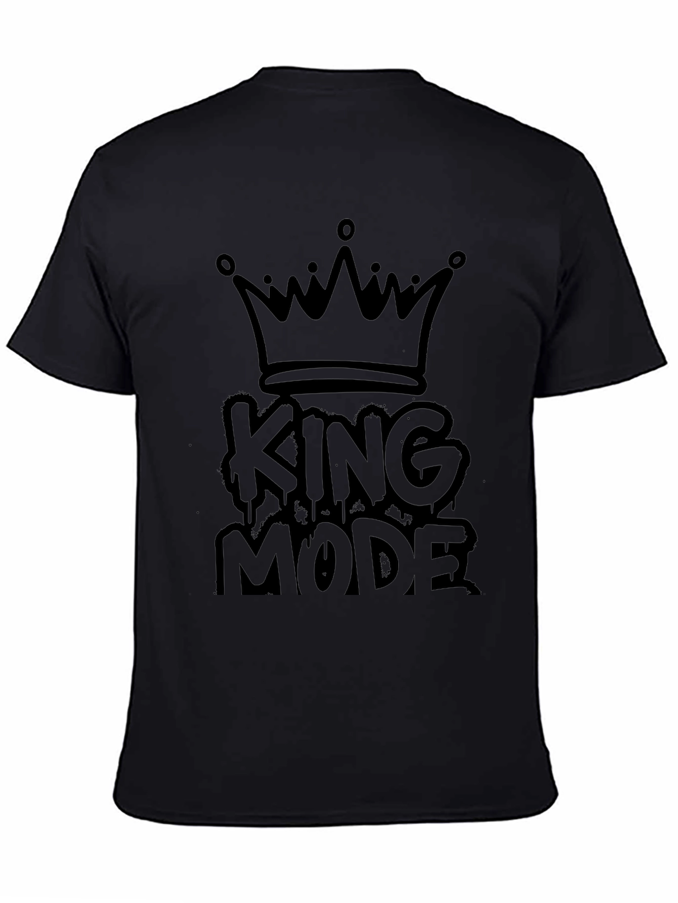 King Mode Black T-Shirt - Mens Fashion