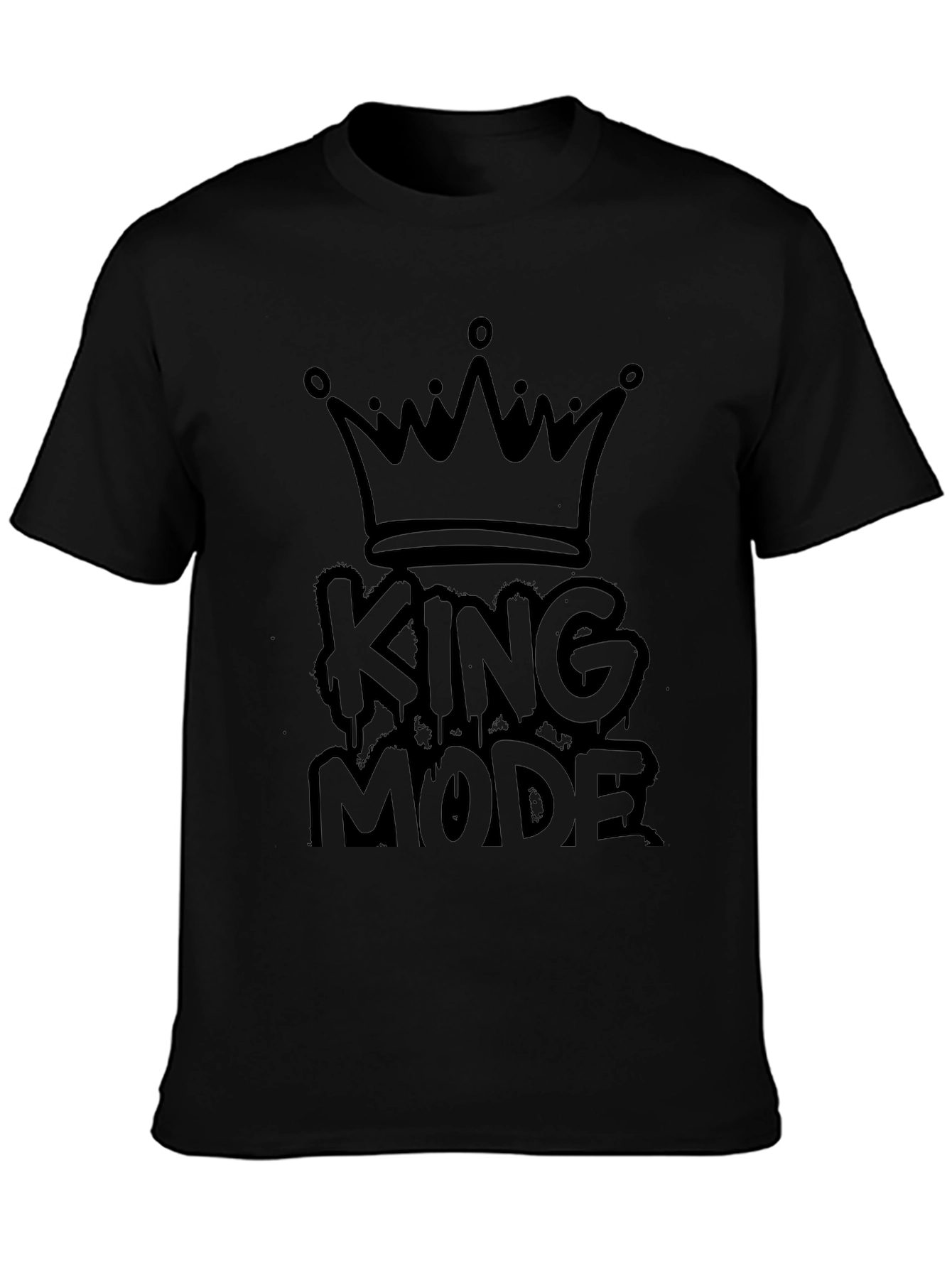 King Mode Black T-Shirt - Mens Fashion