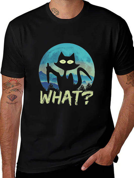 Black Cat Knife T-Shirt - What?