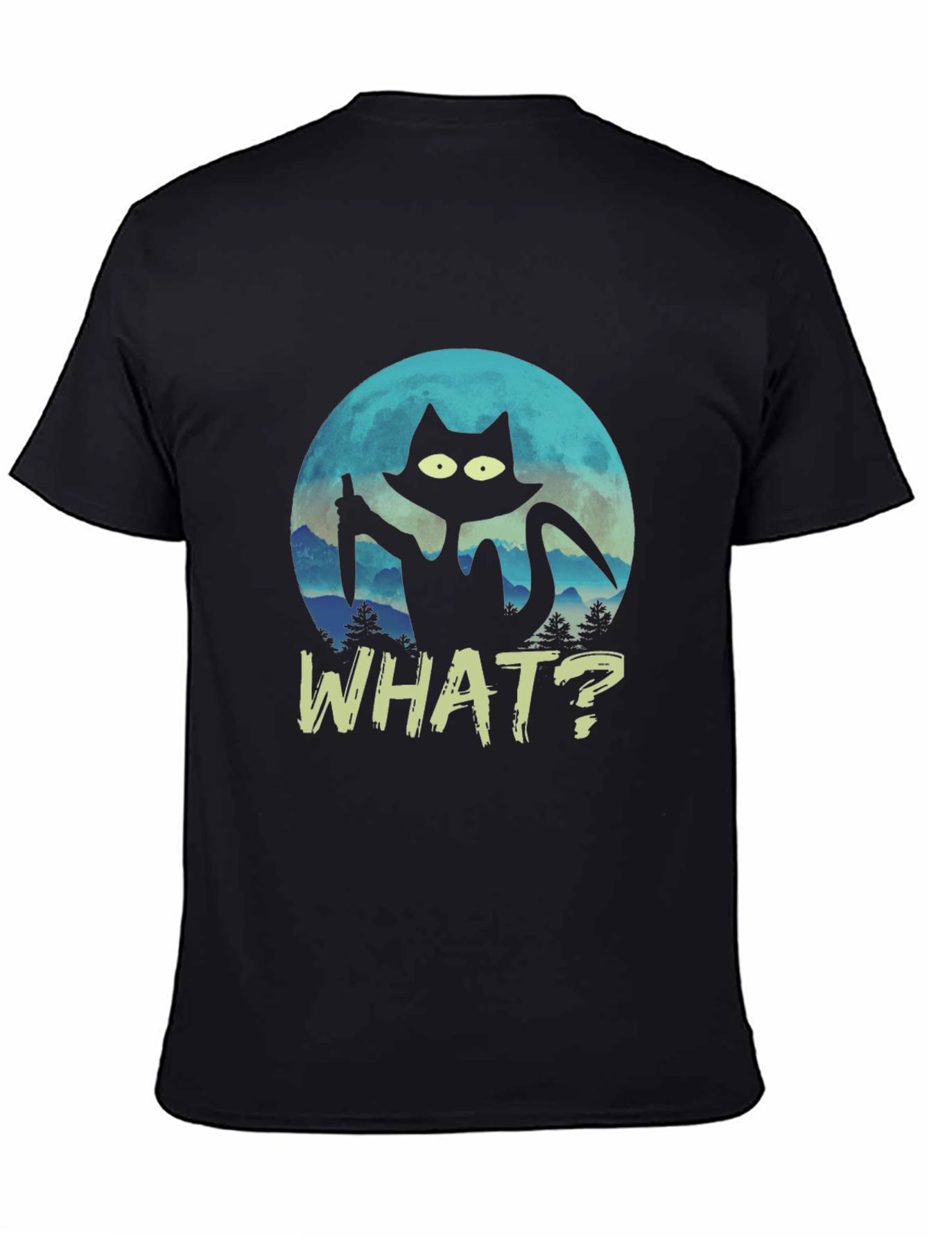 Black Cat Knife T-Shirt - What?