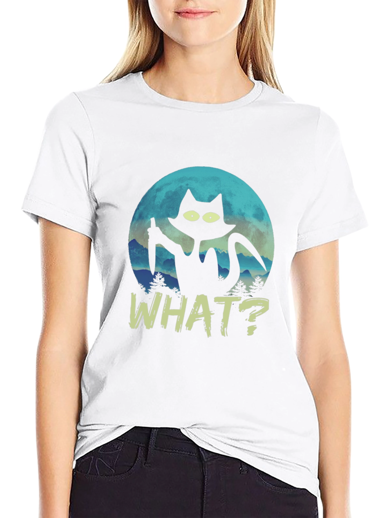 Black Cat Knife T-Shirt - What?
