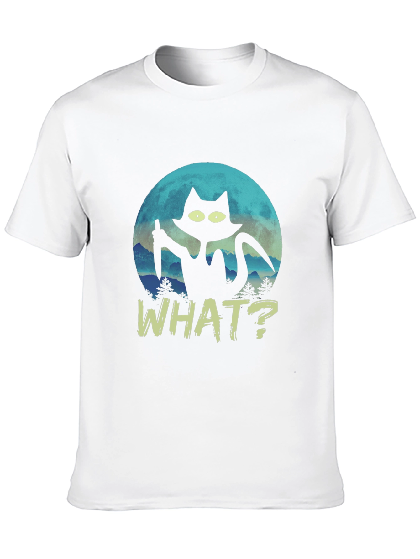 Black Cat Knife T-Shirt - What?