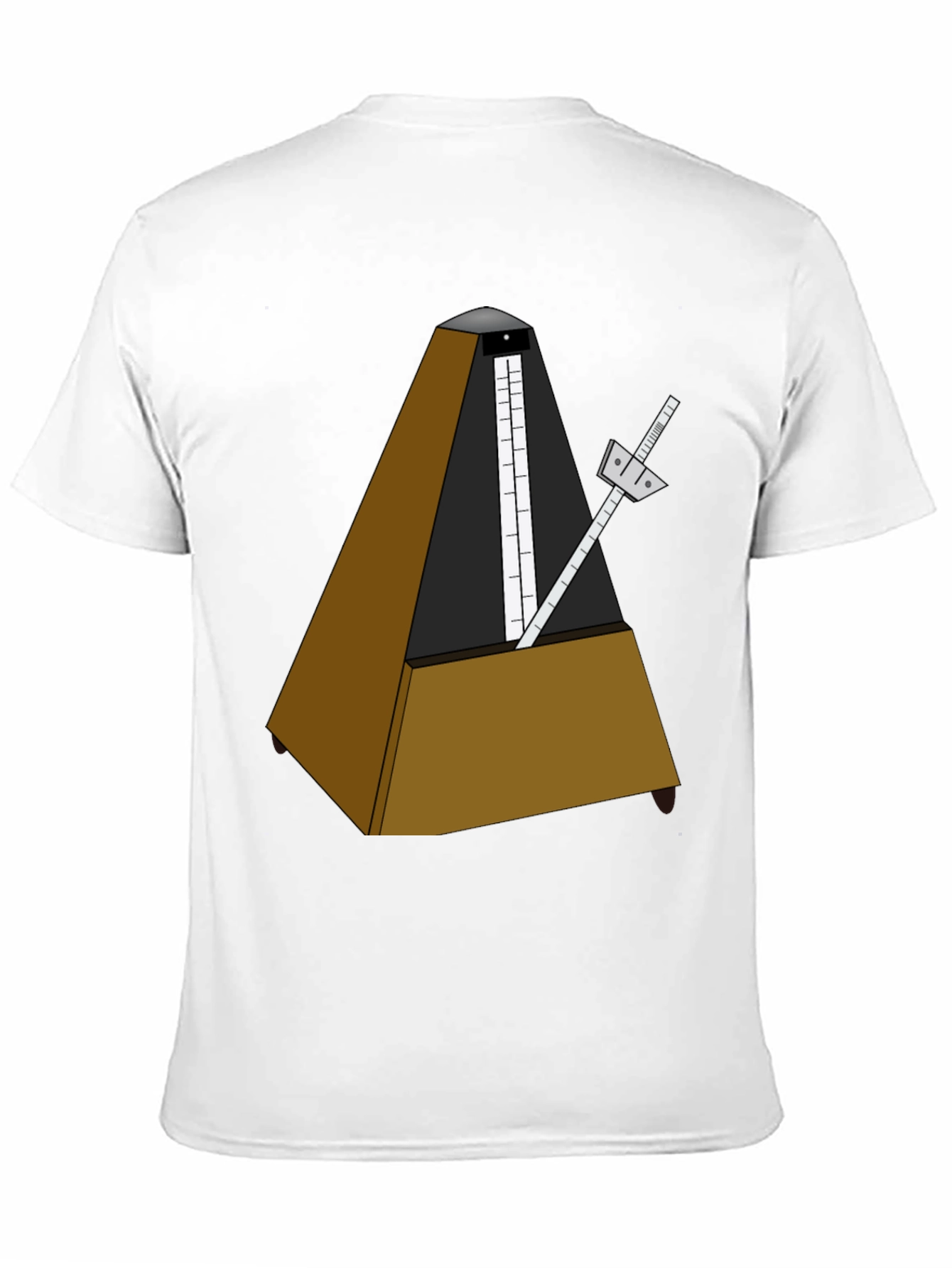 Musical Metronome Graphic Tee - Black Cotton Shirt