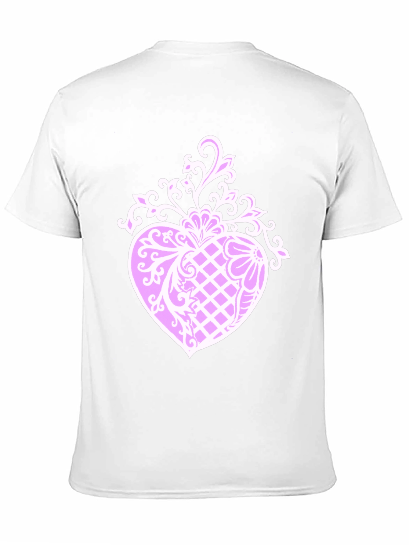 Mens Black T-Shirt with Heart Design