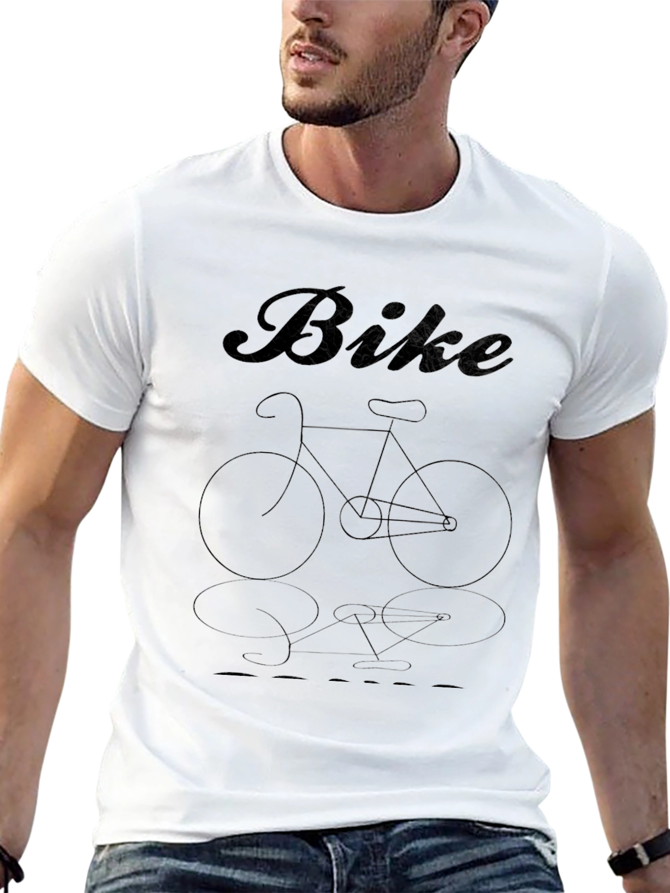 Bike Graphic Tee - Stylish Black Cotton T-Shirt