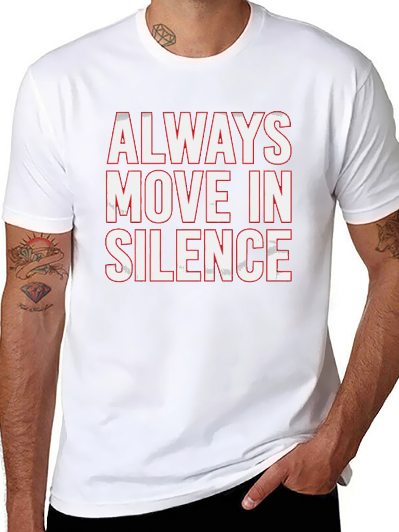Always Move in Silence Graphic Tee