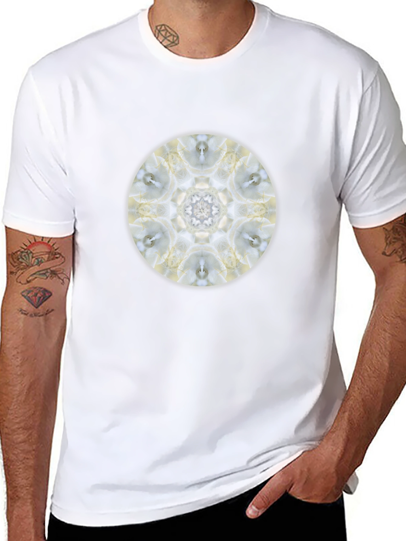 Kaleidoscope Print Black T-Shirt