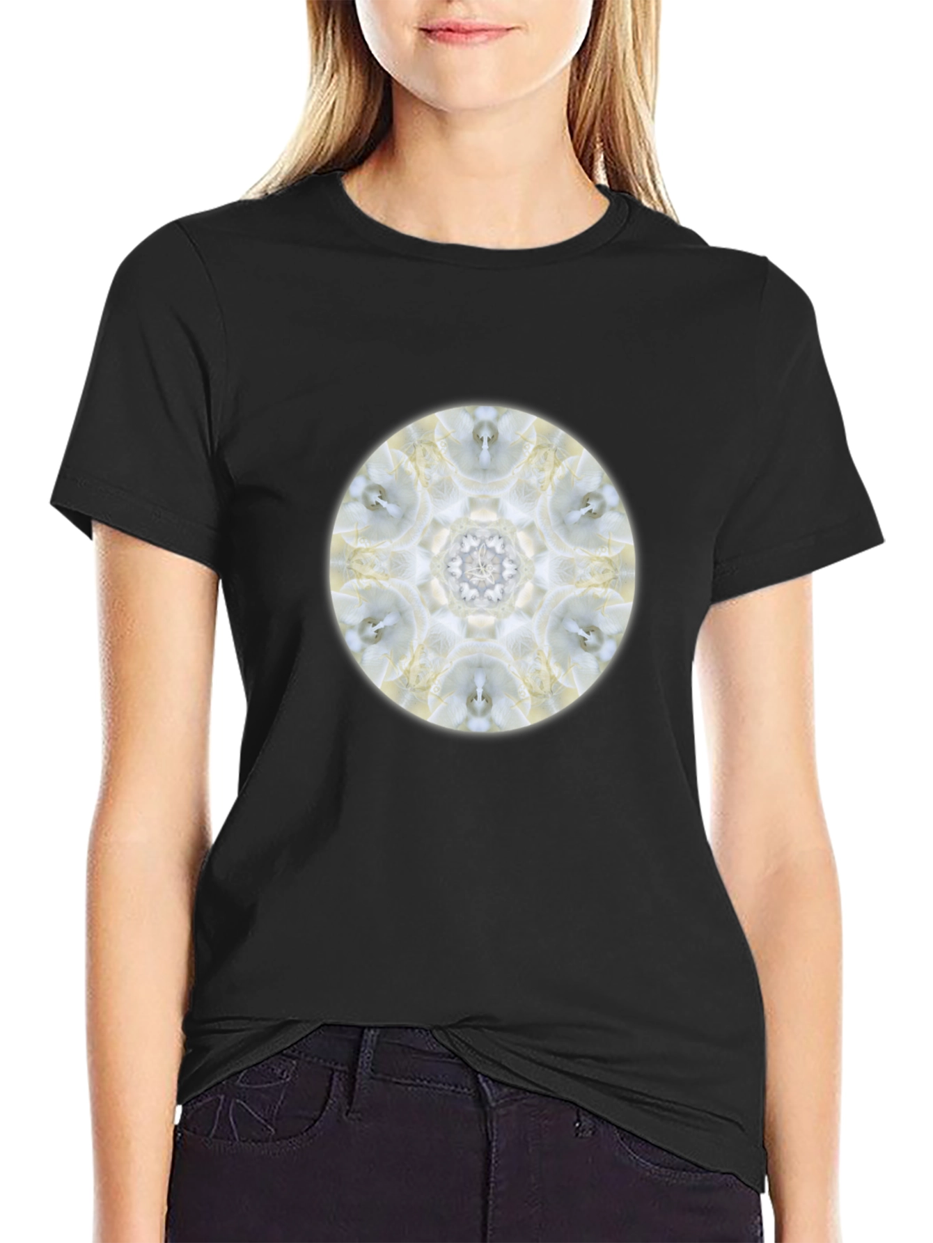 Kaleidoscope Print Black T-Shirt