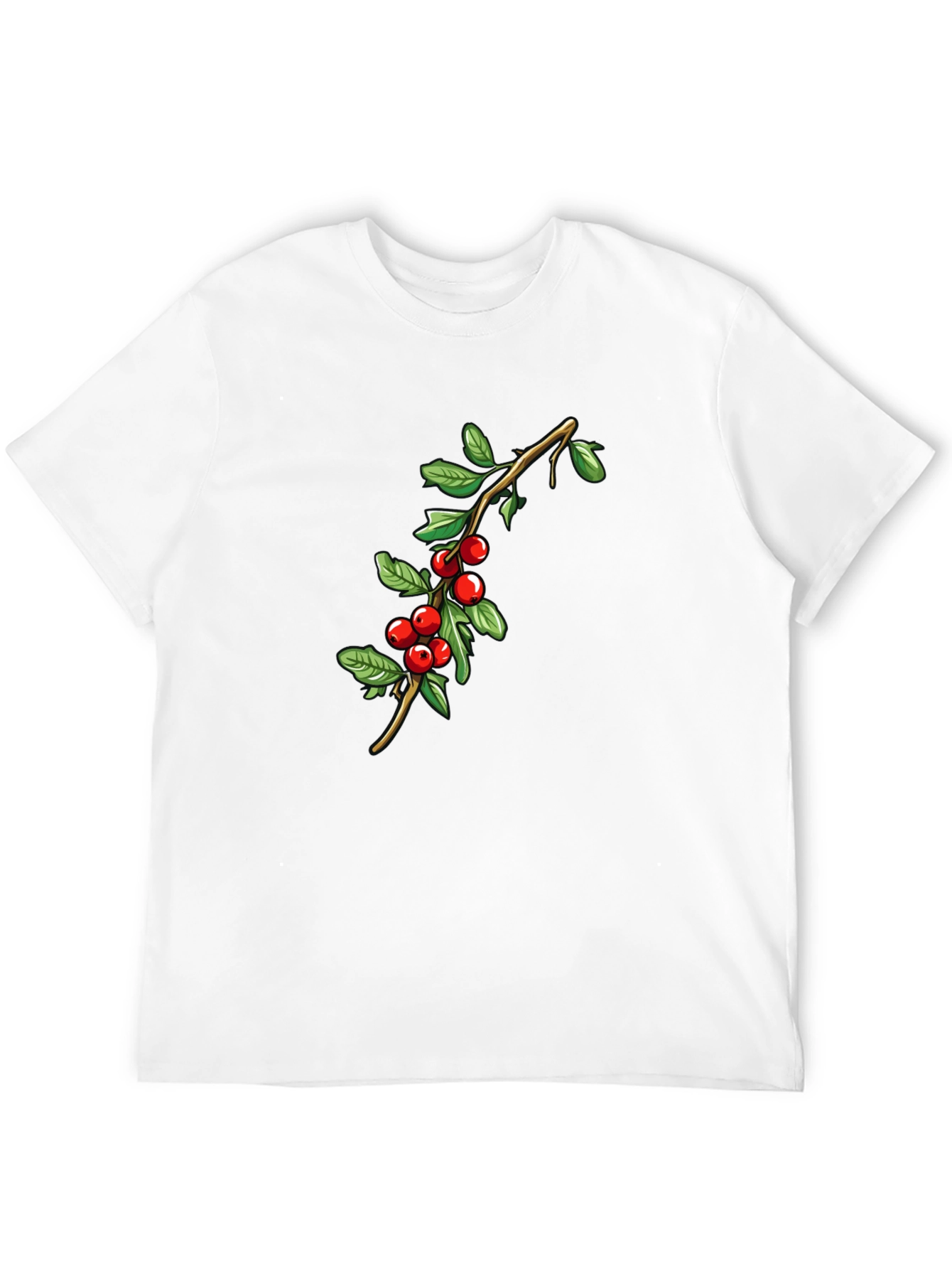 Red Berry Branch Graphic T-Shirt