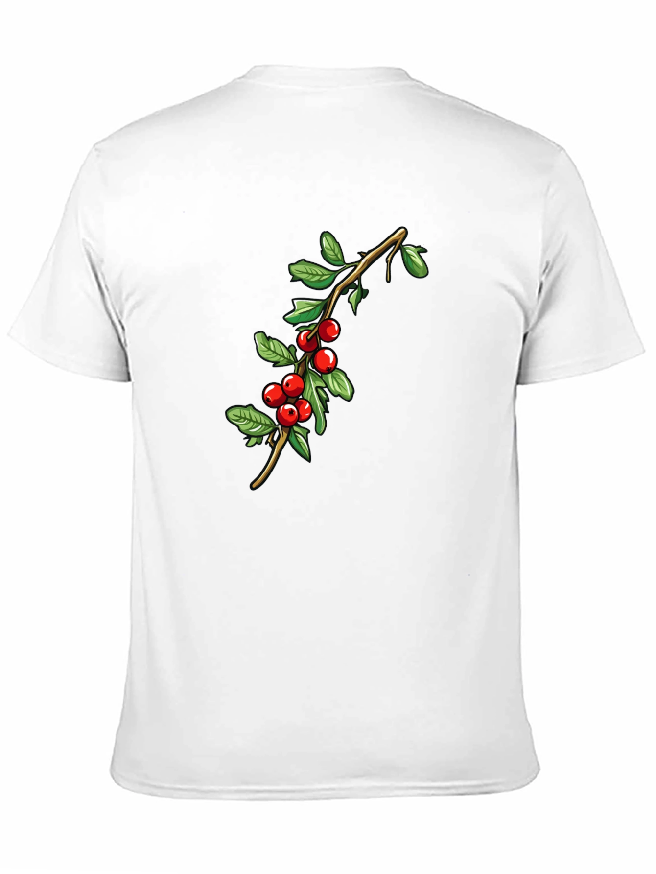 Red Berry Branch Graphic T-Shirt