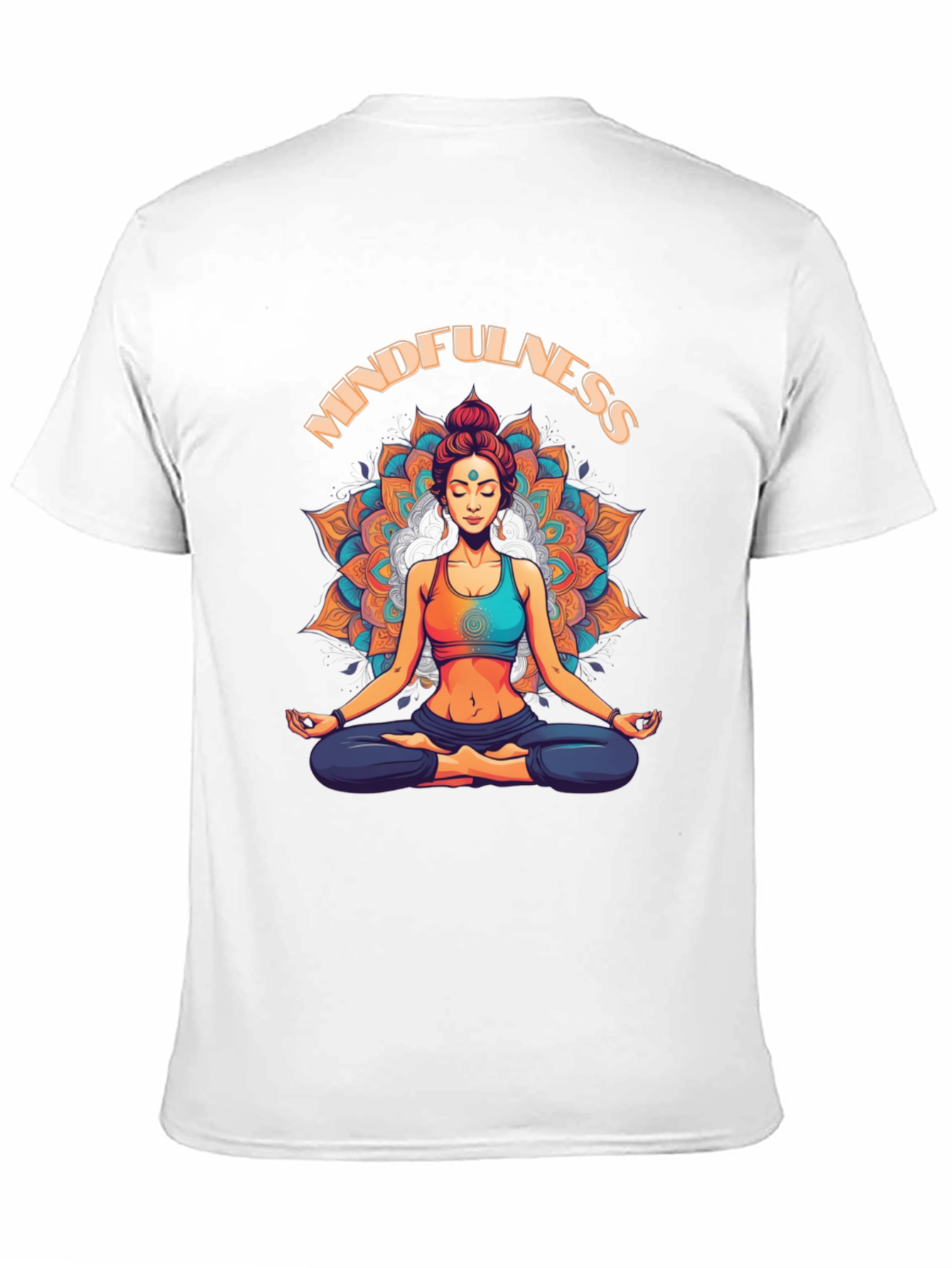 Mindfulness Graphic T-Shirt - Meditating Woman Design