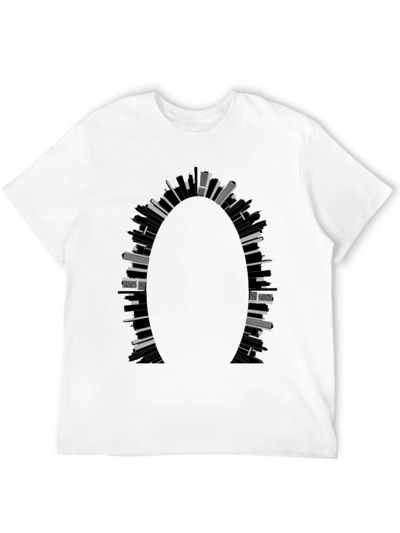 Cityscape Arch Graphic Tee - Modern Mens T-Shirt