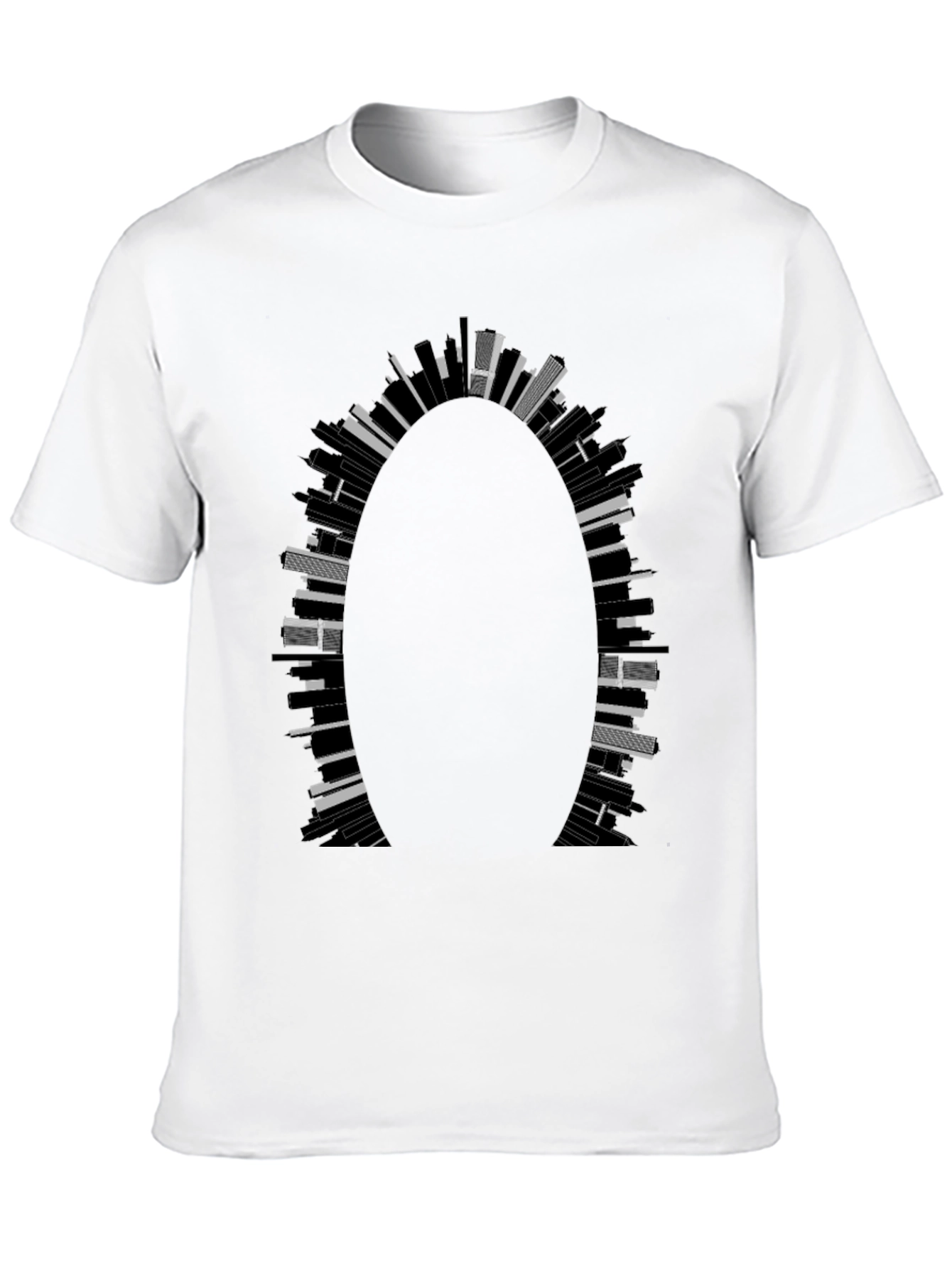 Cityscape Arch Graphic Tee - Modern Mens T-Shirt