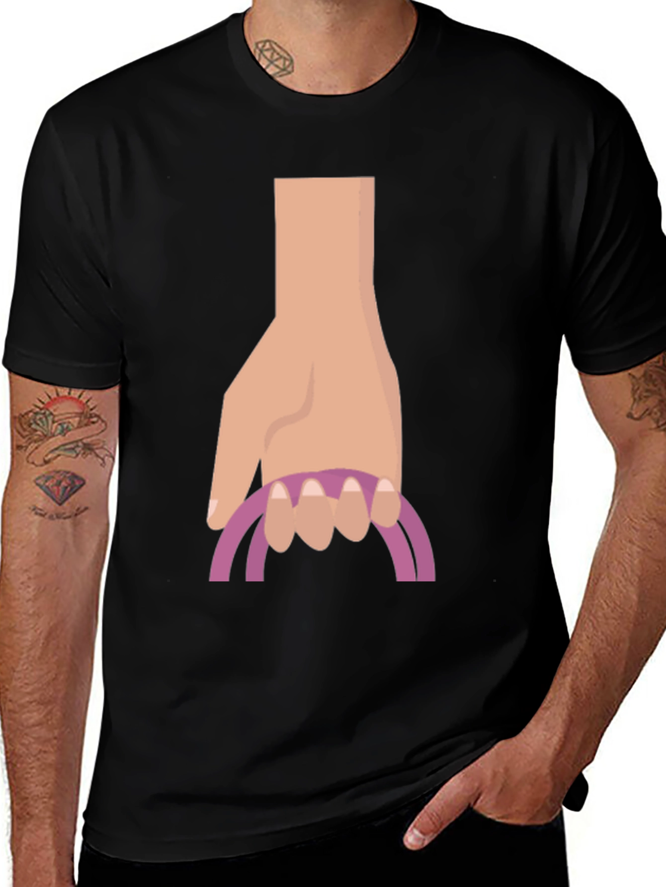 Hand Drawn Graphic Tee - Unique Novelty Design