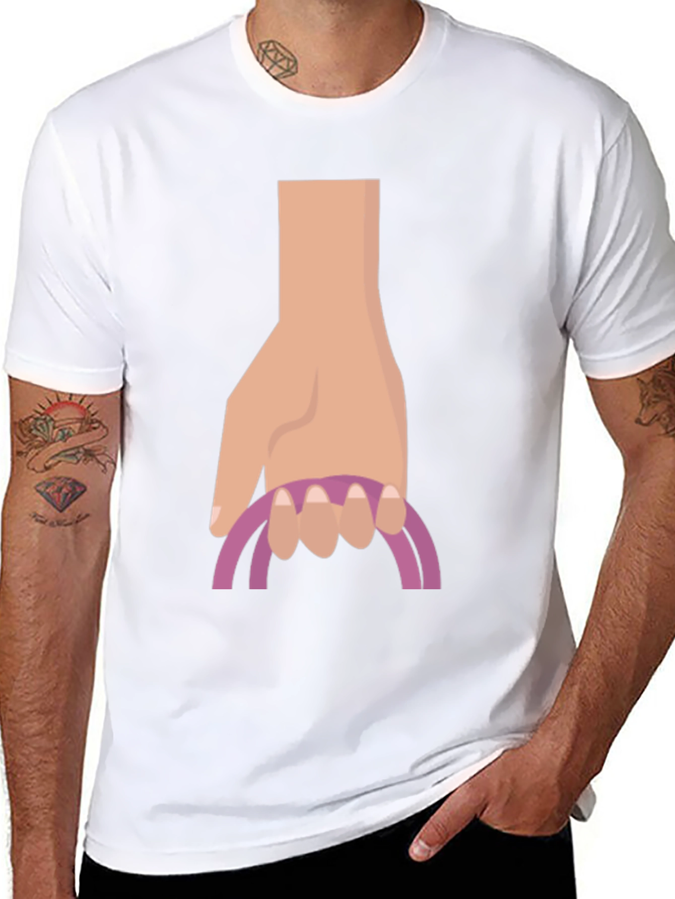 Hand Drawn Graphic Tee - Unique Novelty Design