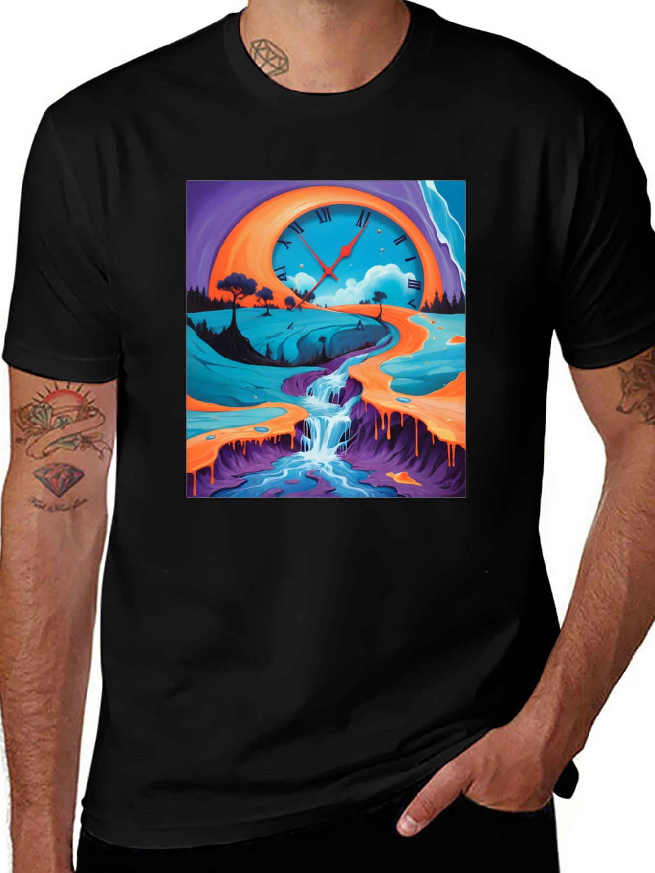 Surreal Time Landscape Graphic Tee