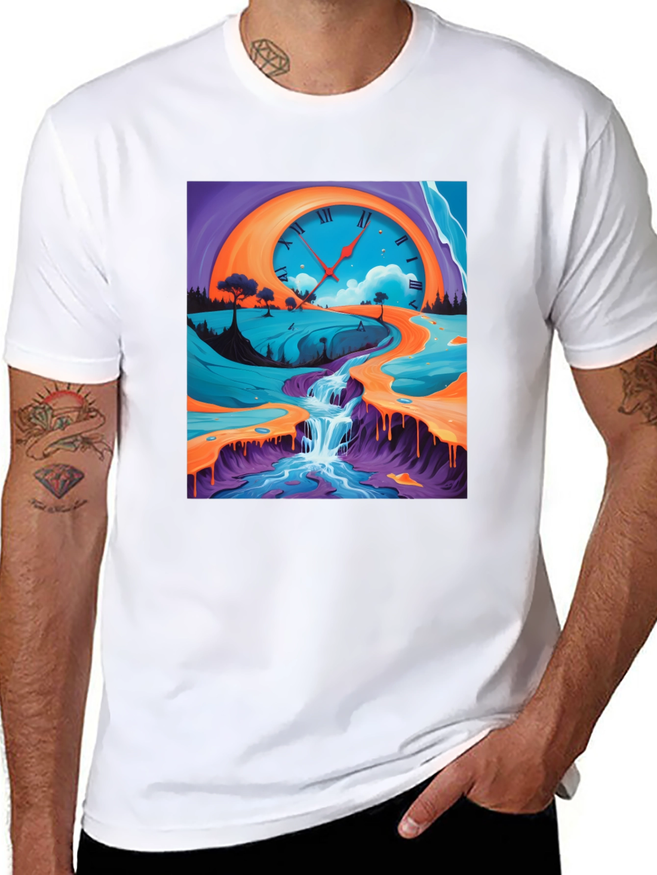Surreal Time Landscape Graphic Tee