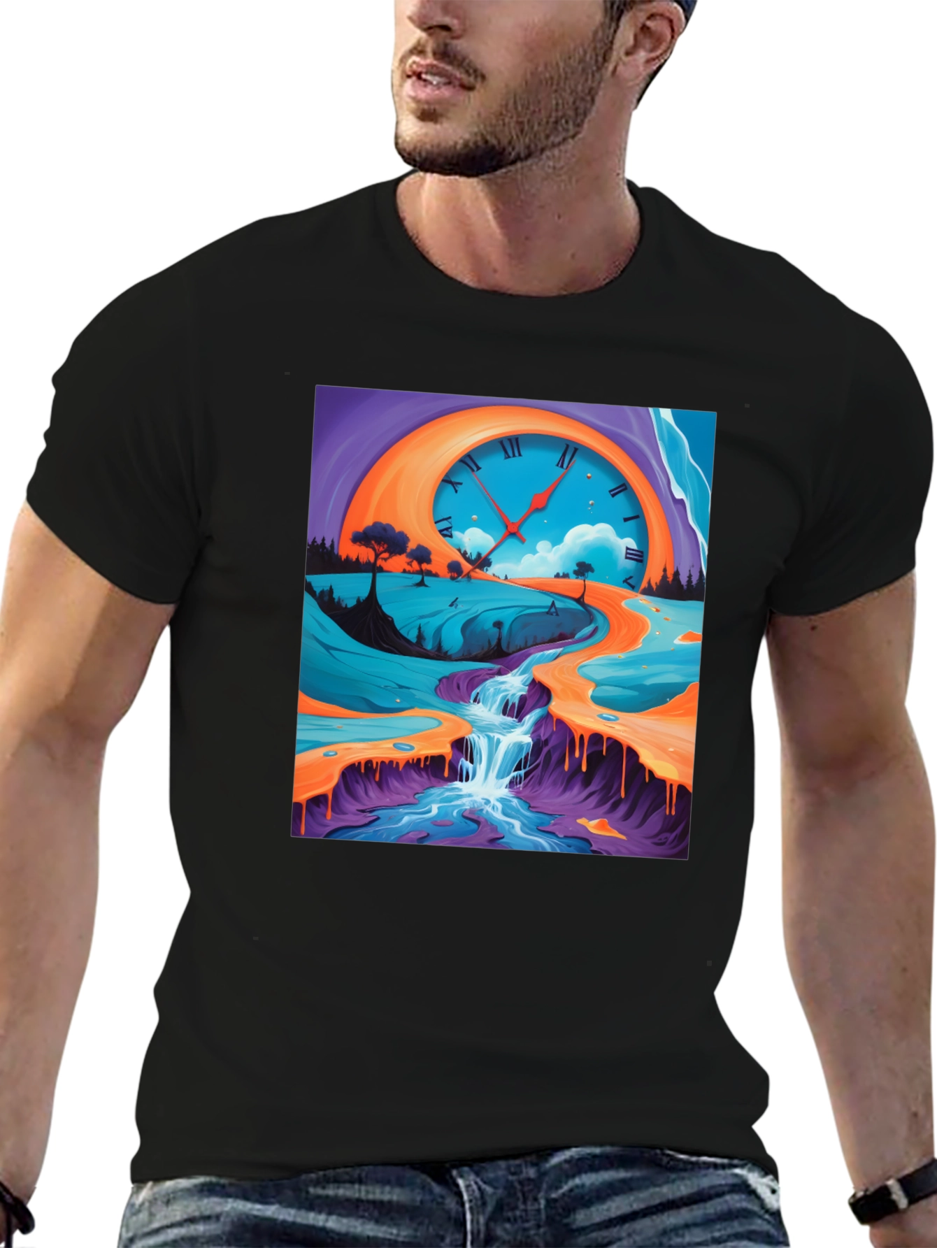 Surreal Time Landscape Graphic Tee