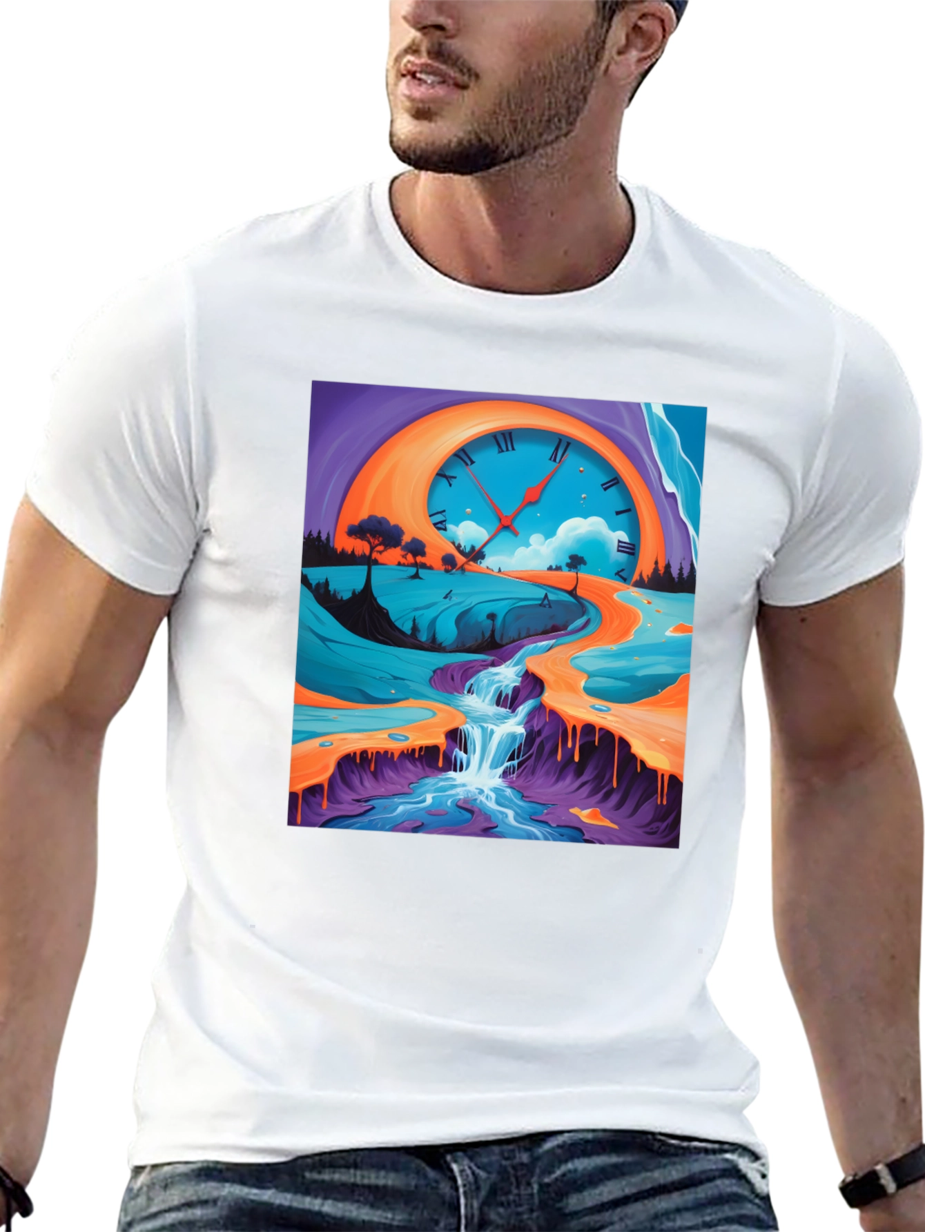 Surreal Time Landscape Graphic Tee