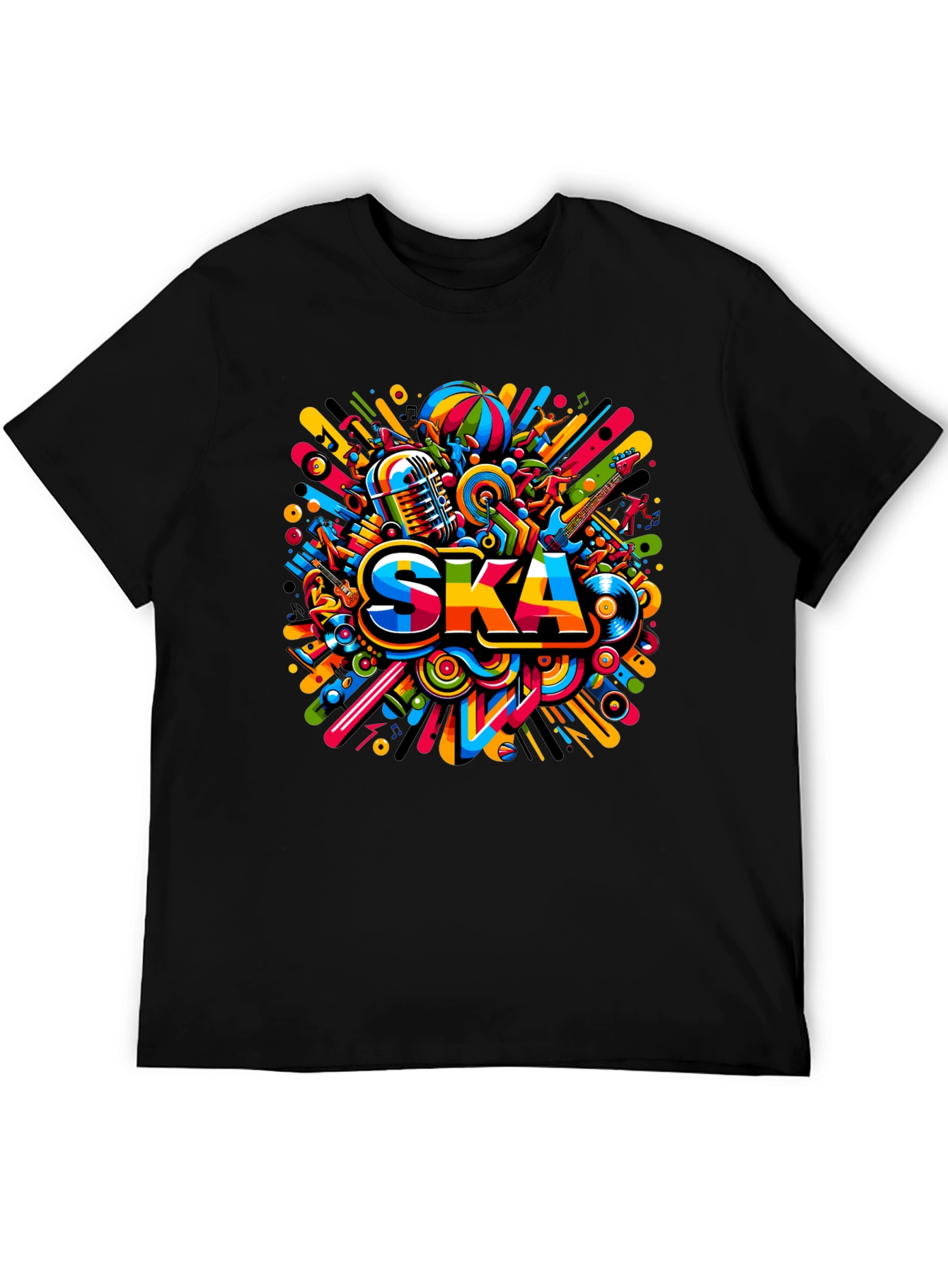 Vibrant Ska Music Graphic T-Shirt