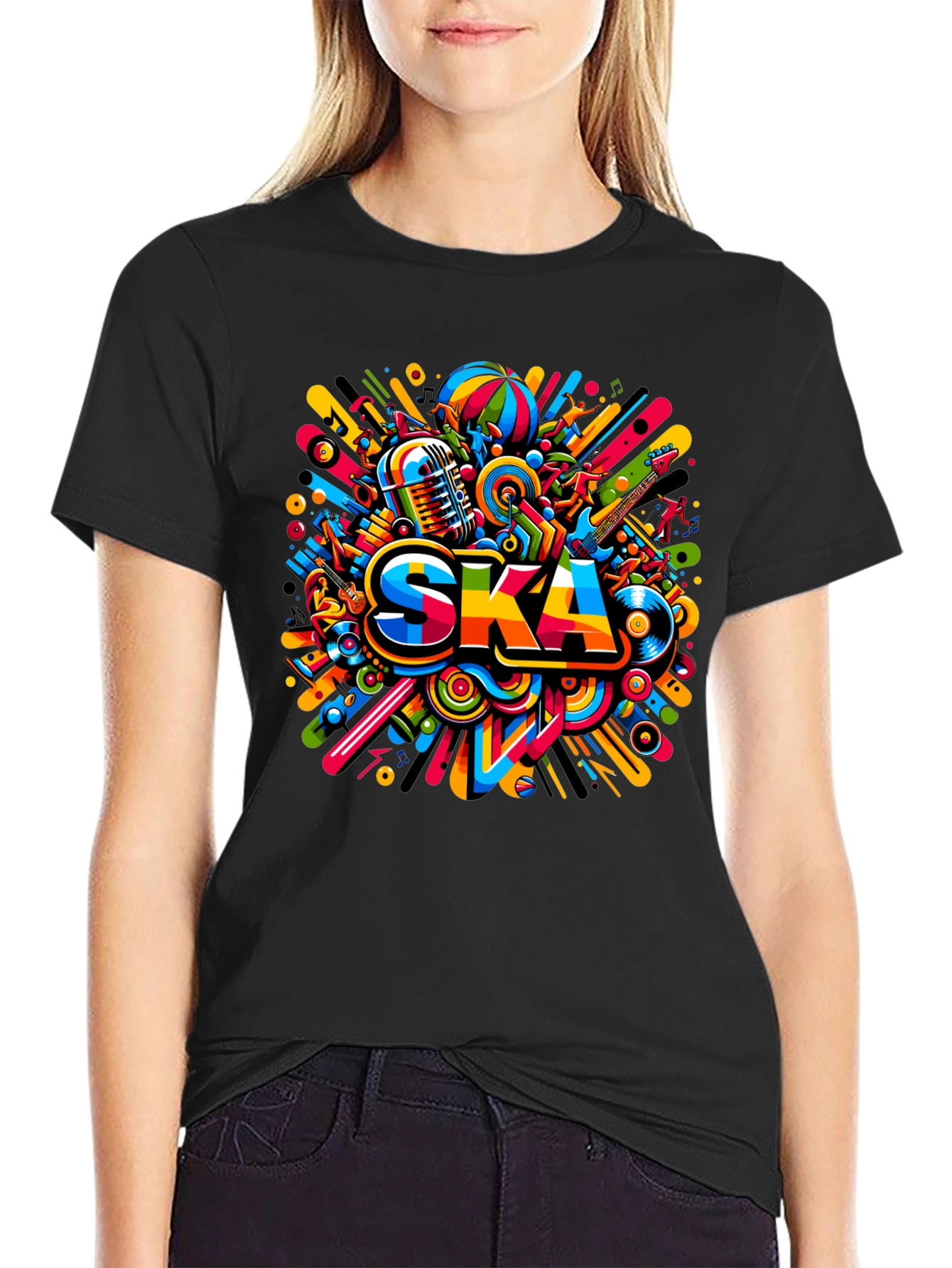 Vibrant Ska Music Graphic T-Shirt