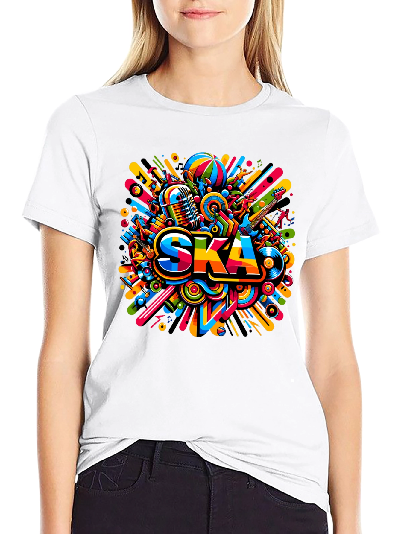 Vibrant Ska Music Graphic T-Shirt