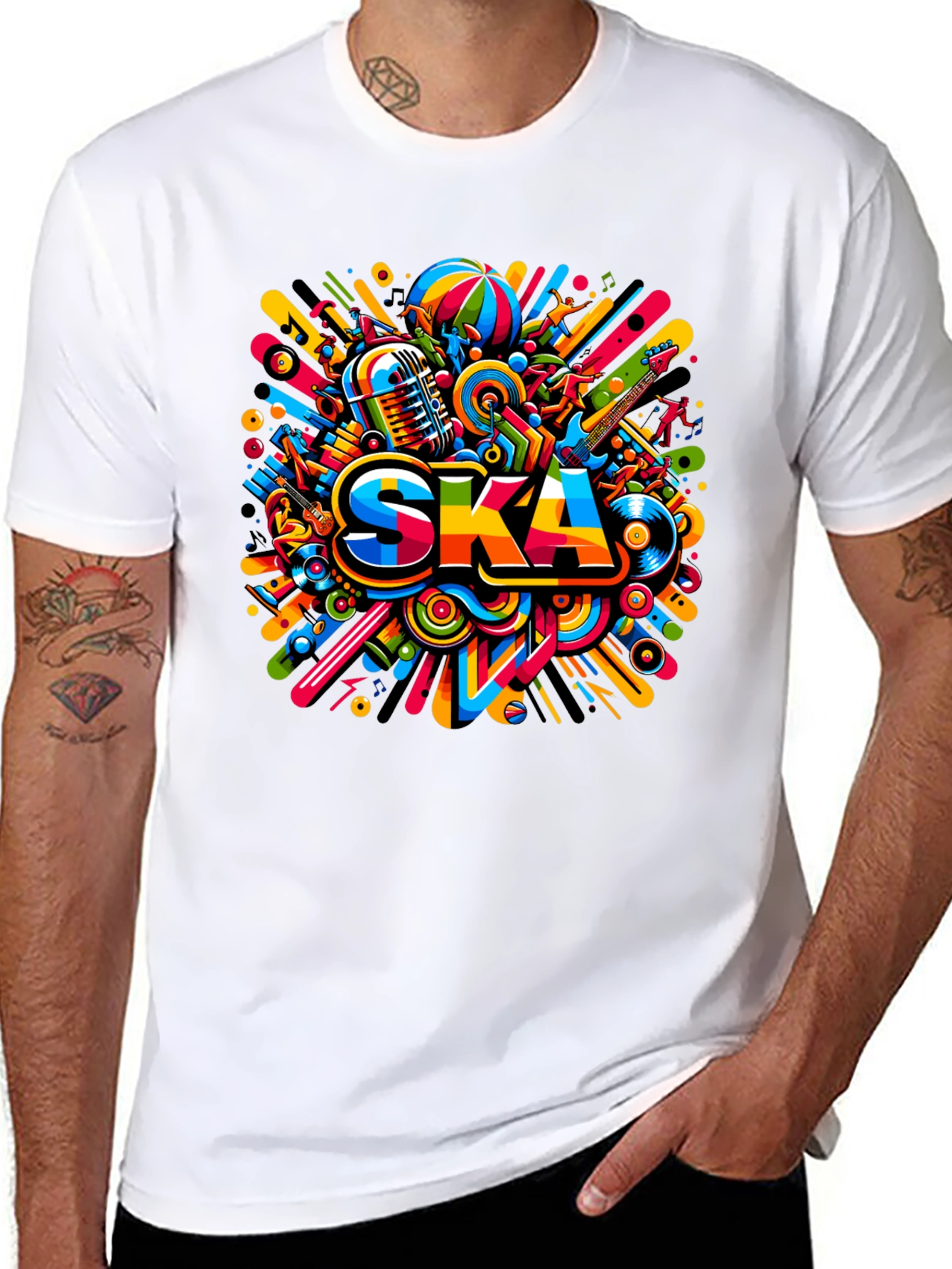 Vibrant Ska Music Graphic T-Shirt