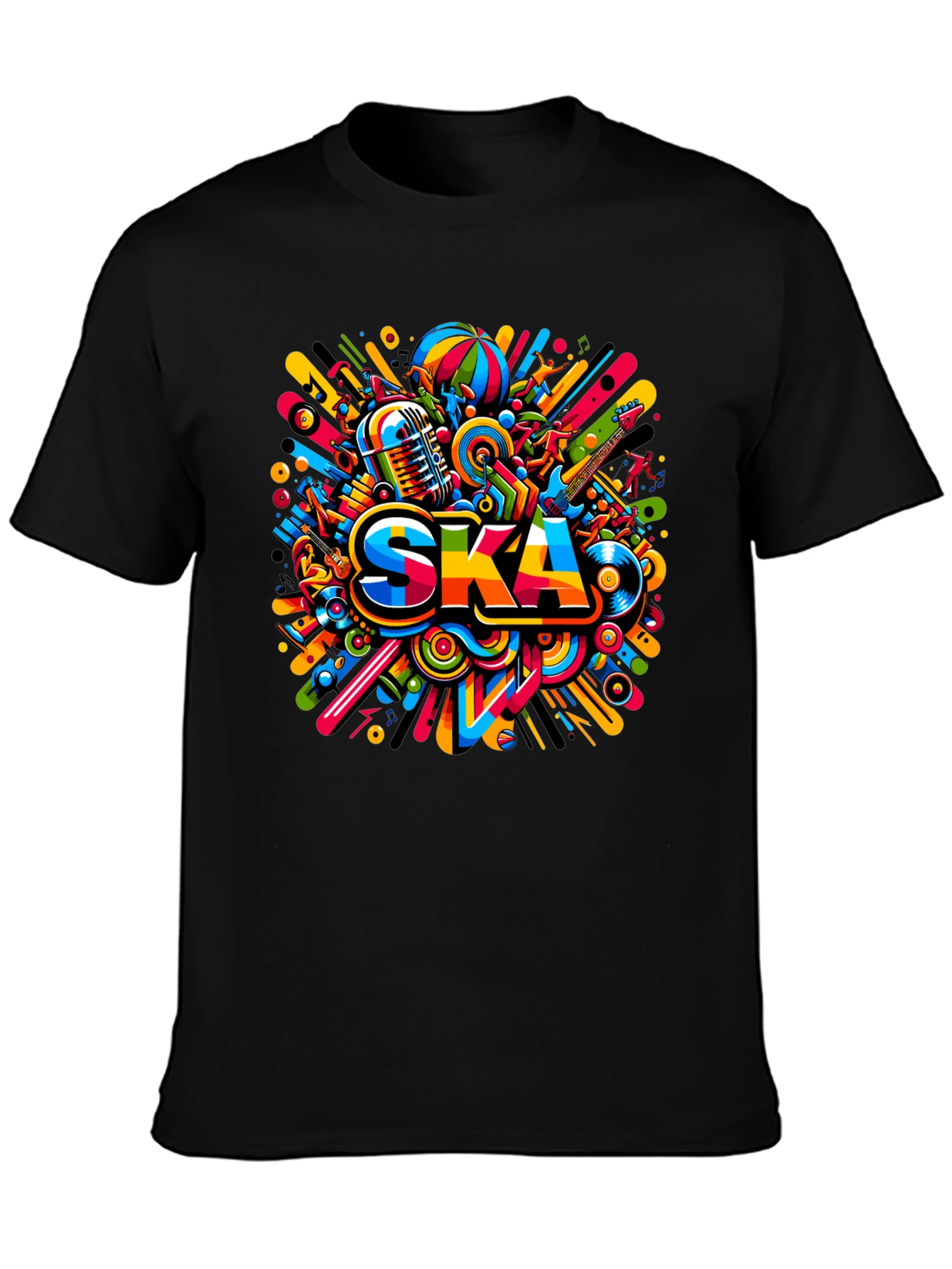 Vibrant Ska Music Graphic T-Shirt