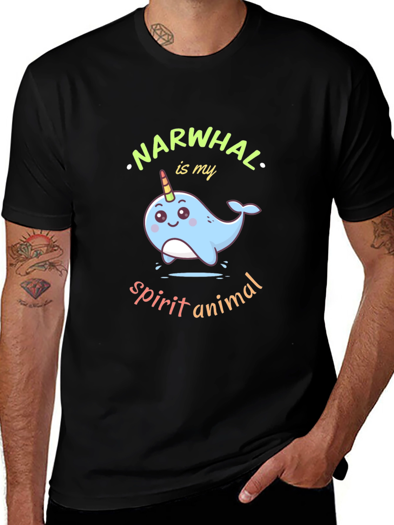 Narwhal Spirit Animal Graphic Tee - Unisex