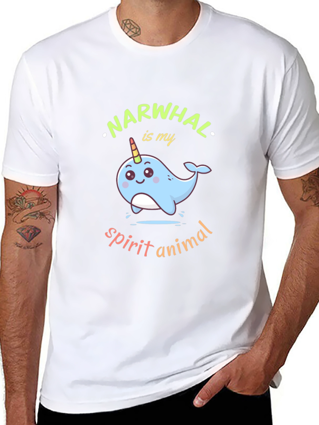 Narwhal Spirit Animal Graphic Tee - Unisex