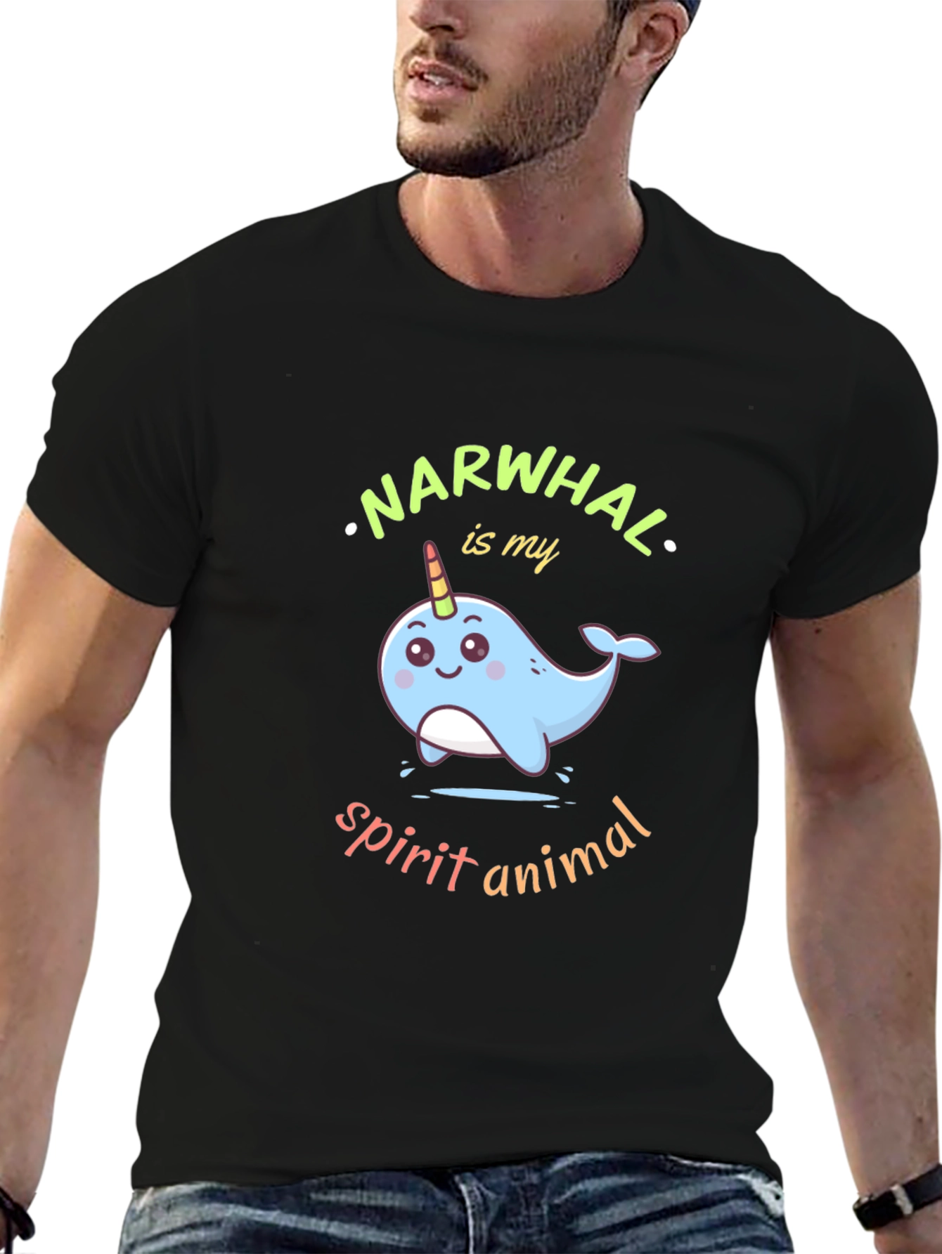 Narwhal Spirit Animal Graphic Tee - Unisex