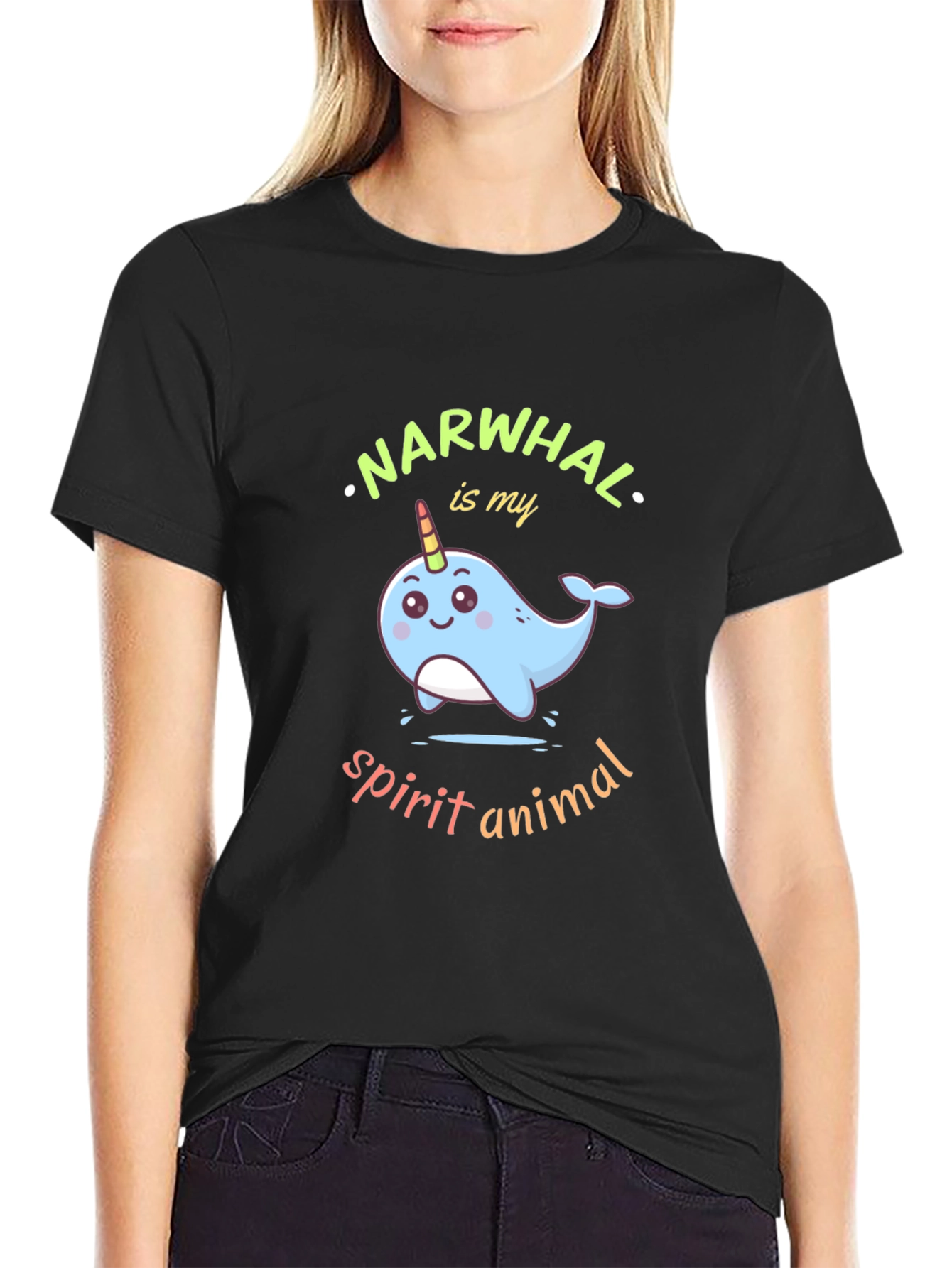 Narwhal Spirit Animal Graphic Tee - Unisex