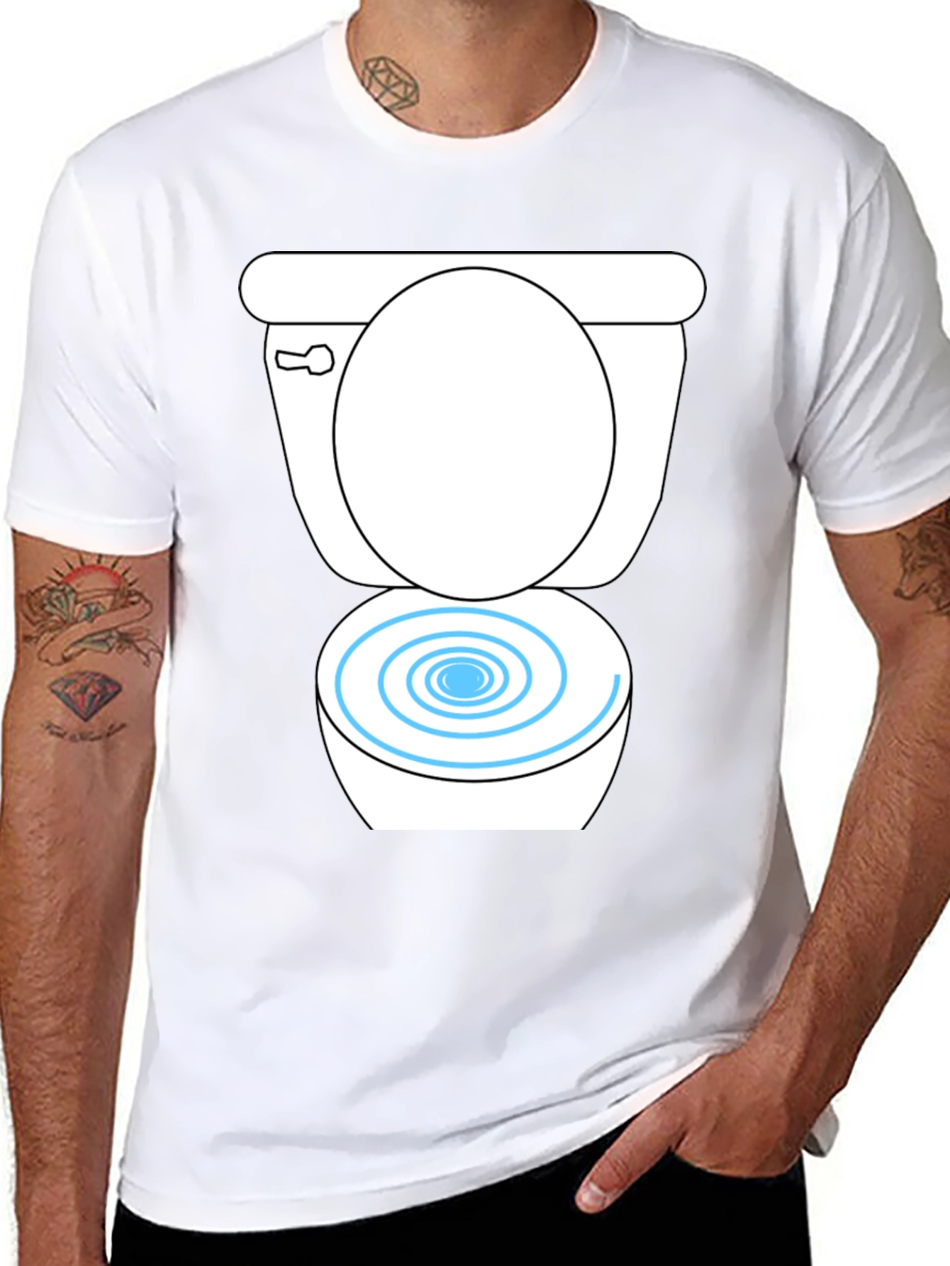Toilet Bowl Graphic T-Shirt
