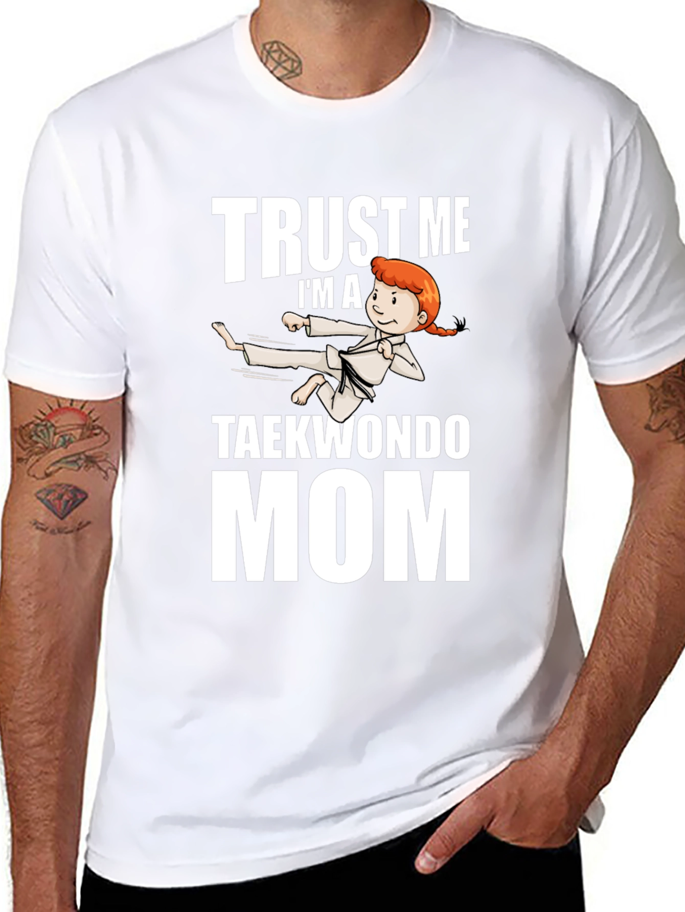 Trust Me Taekwondo Mom Black T-Shirt