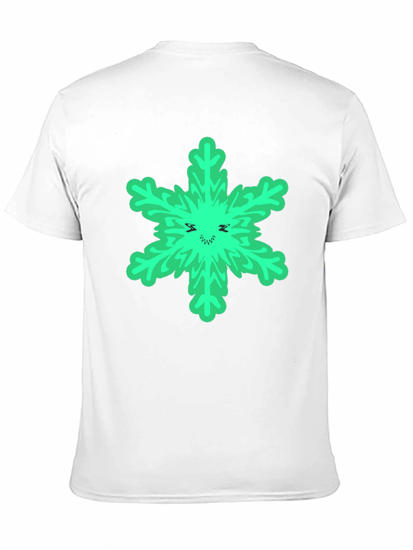 Green Grinch Snowflake Black T-Shirt