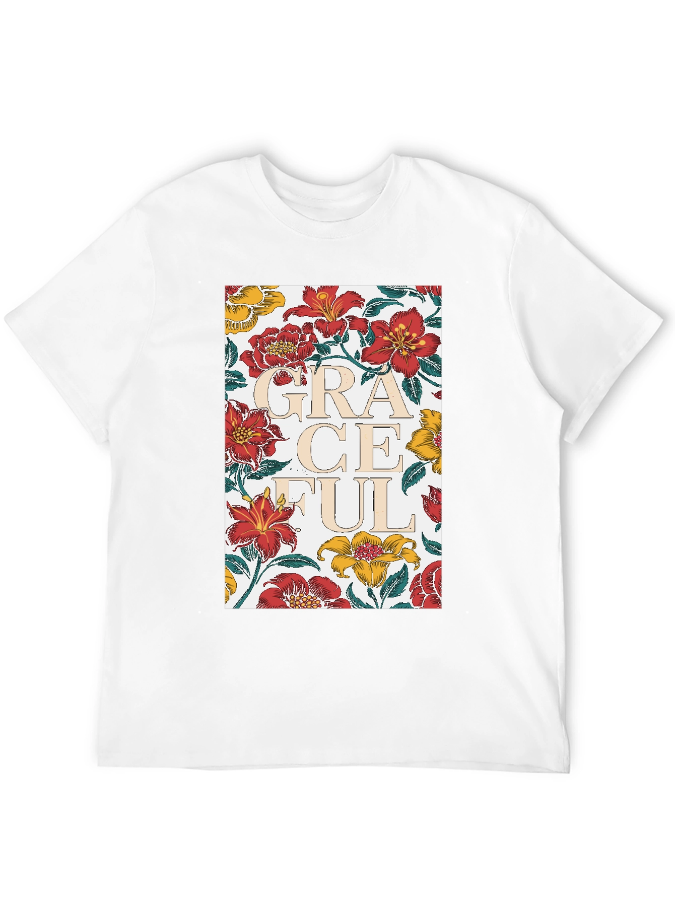 Graceful Floral Graphic T-Shirt