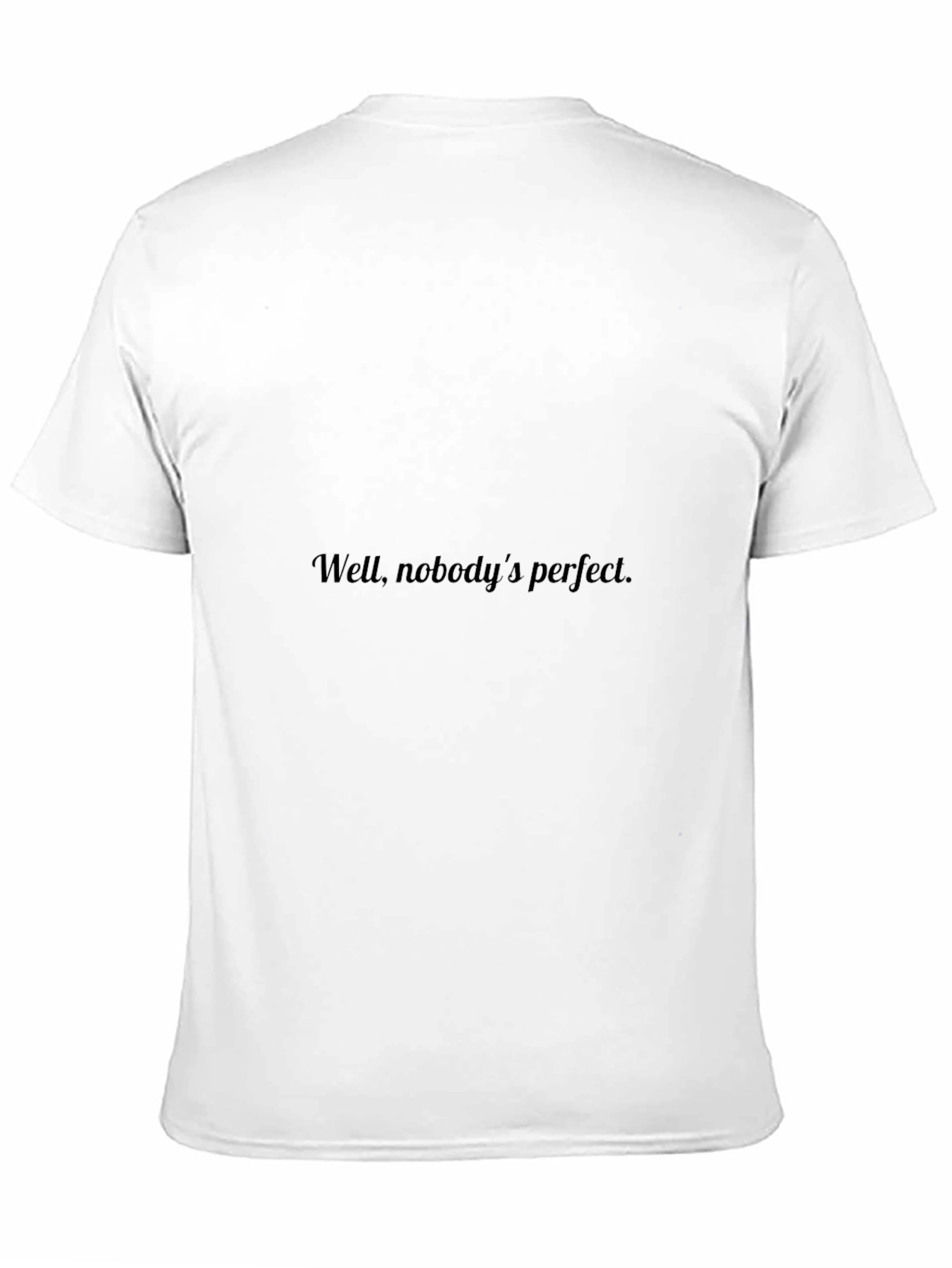 Mens Black Nobodys Perfect Graphic Tee