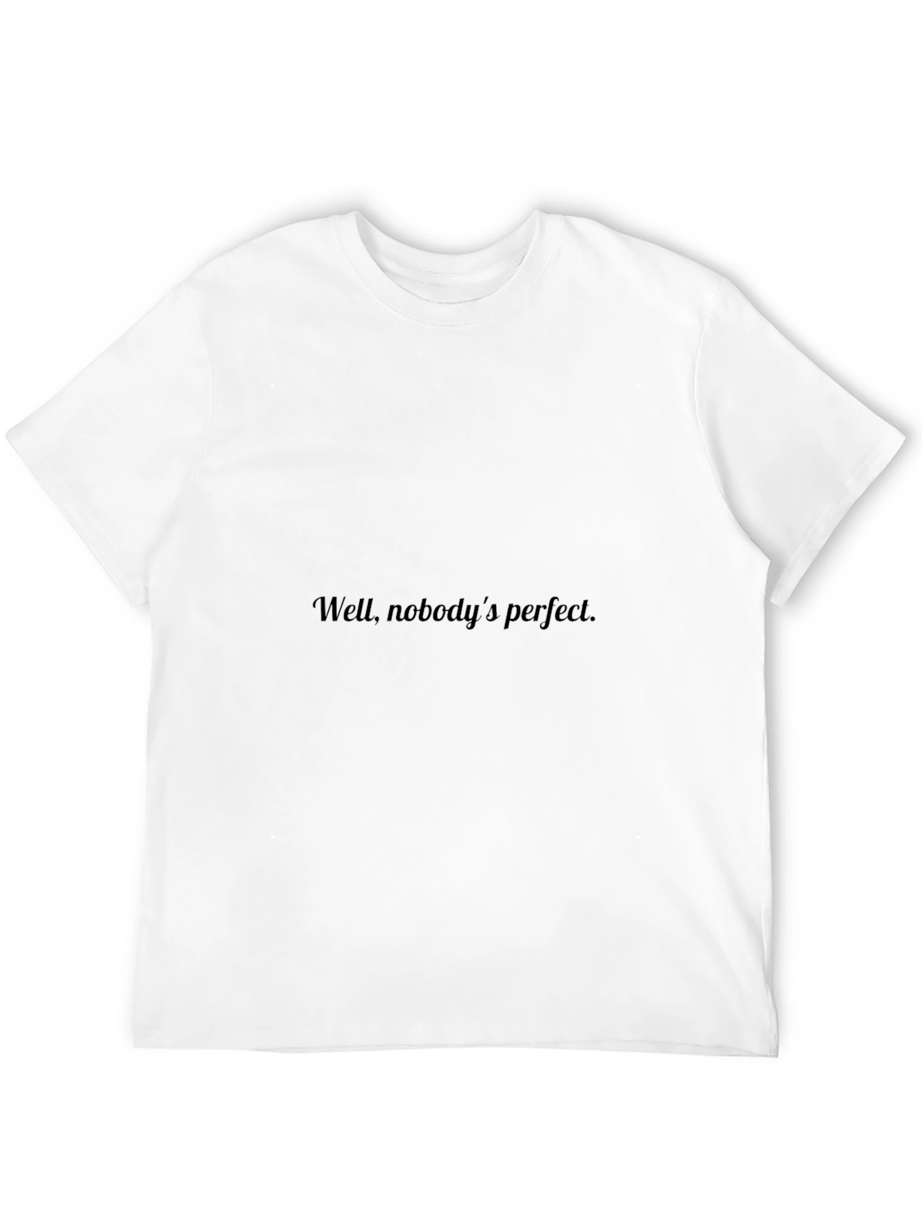 Mens Black Nobodys Perfect Graphic Tee