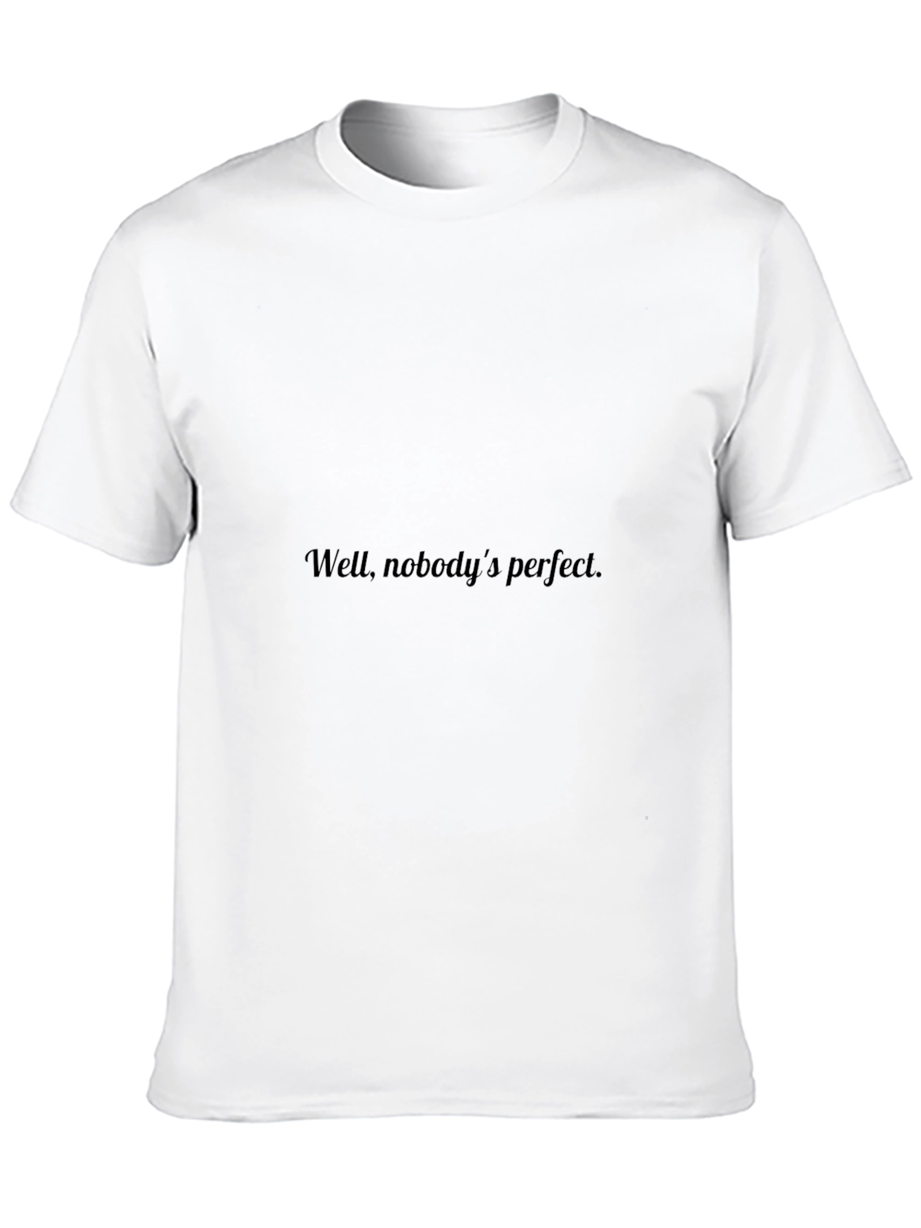 Mens Black Nobodys Perfect Graphic Tee