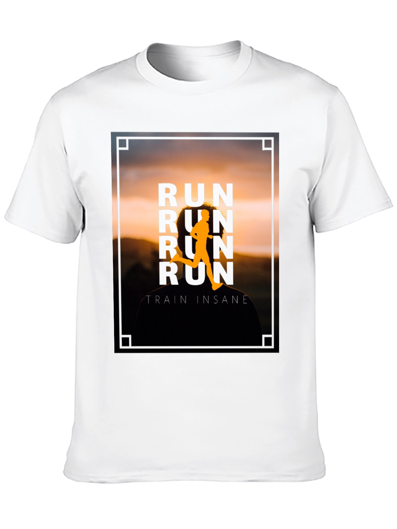 Run Train Insane Graphic Tee - Black Cotton T-Shirt