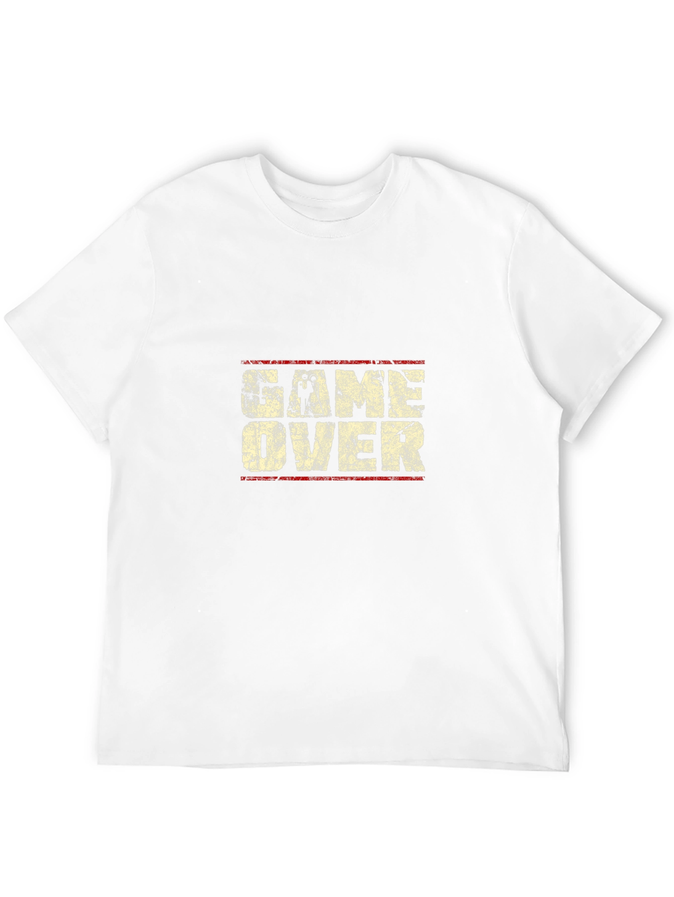 Game Over Graphic Print Black T-Shirt