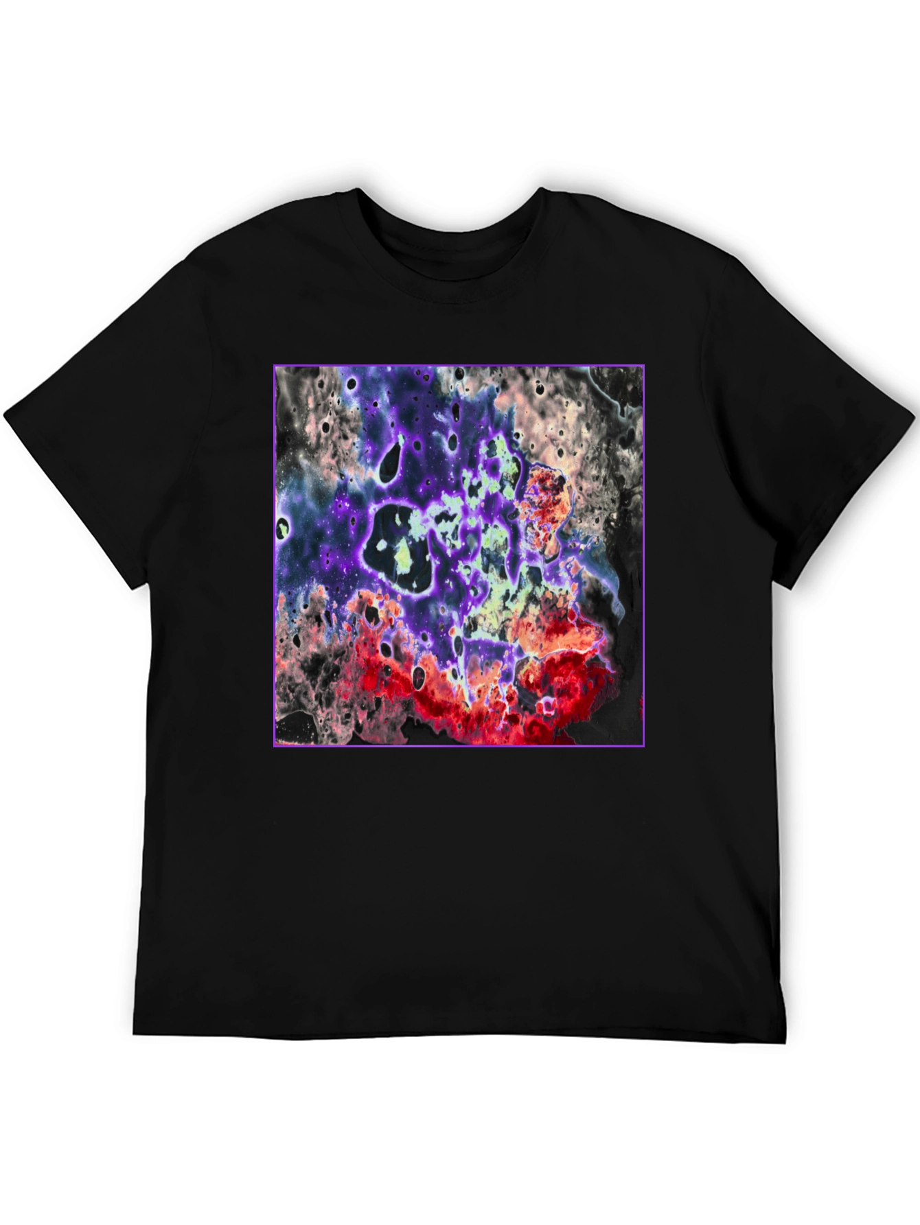 Abstract Galaxy T-Shirt - Black Graphic Tee