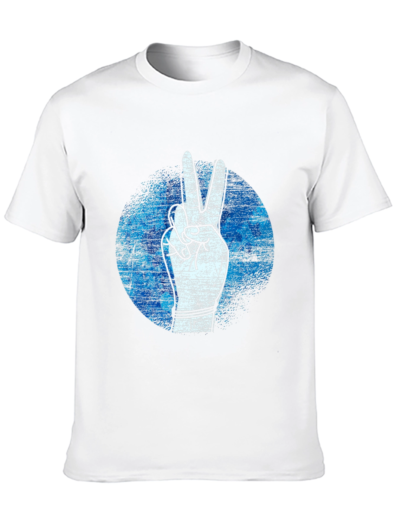 Peace Sign Graphic Tee - Black Cotton T-Shirt