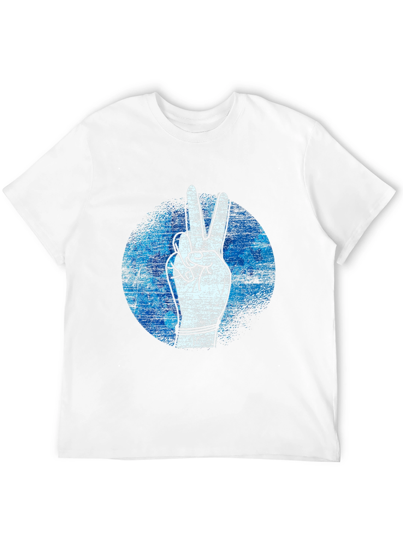 Peace Sign Graphic Tee - Black Cotton T-Shirt