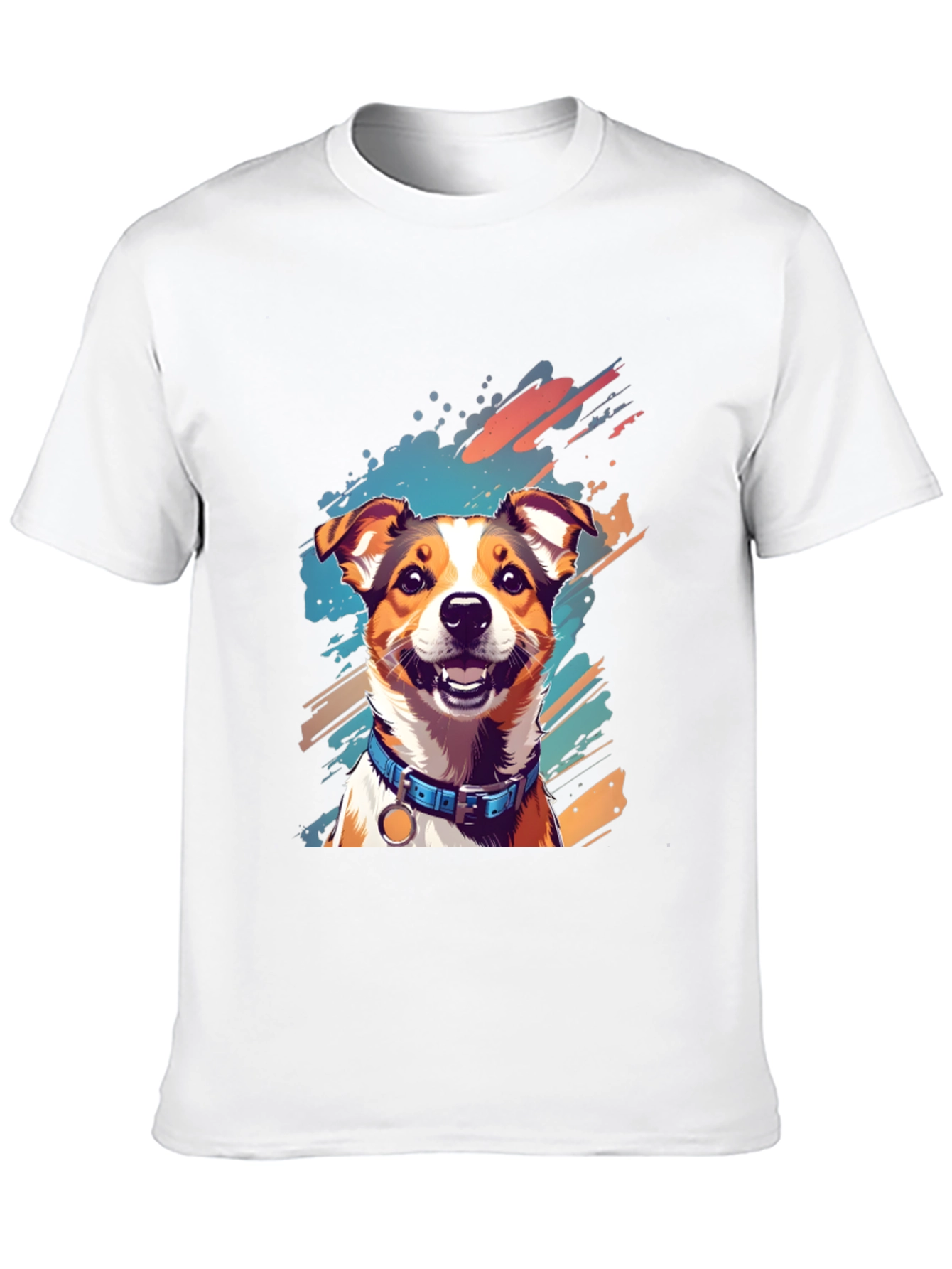 Dog Art Print Black T-Shirt