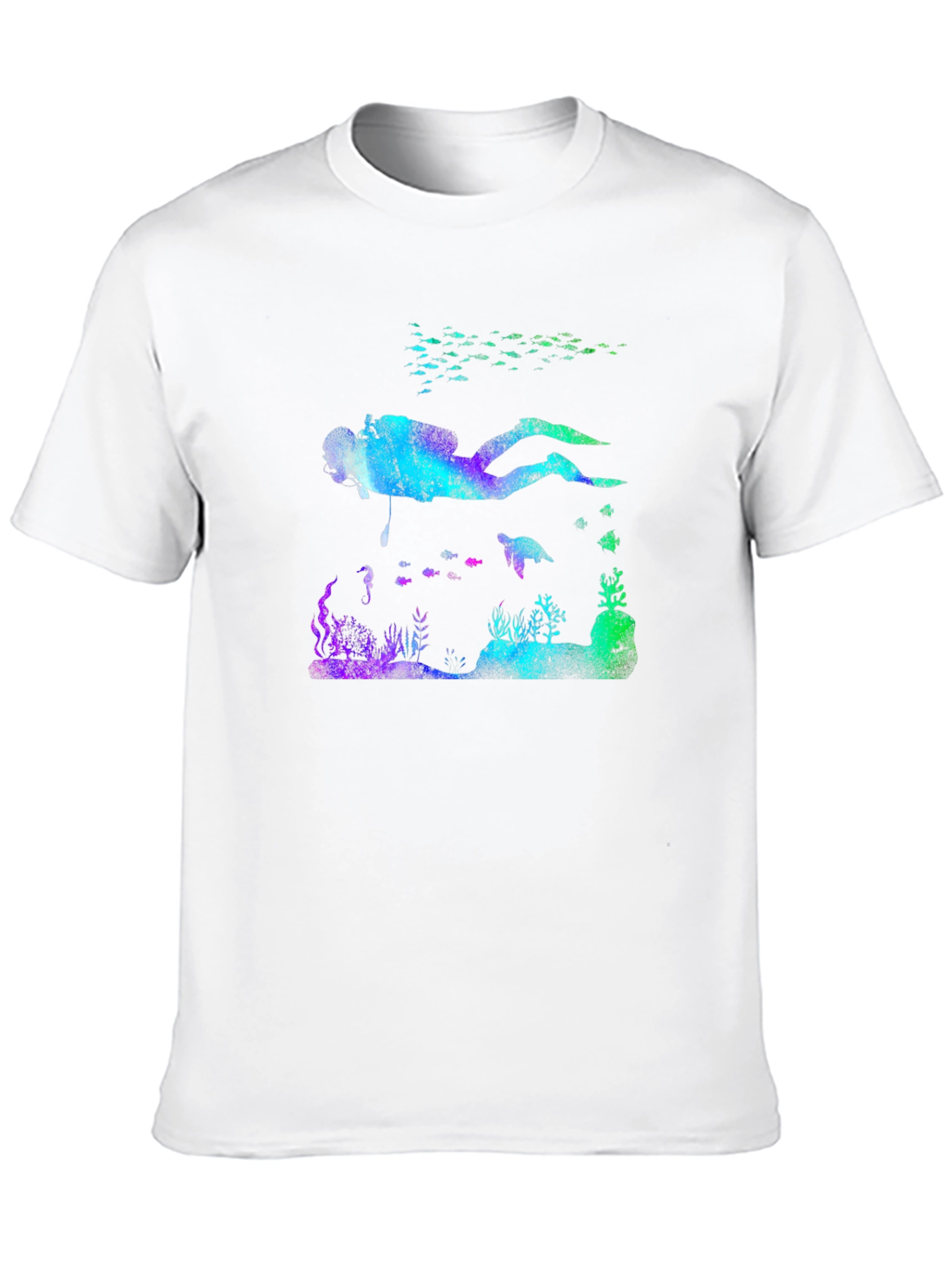 Scuba Diver Reef T-Shirt - Black