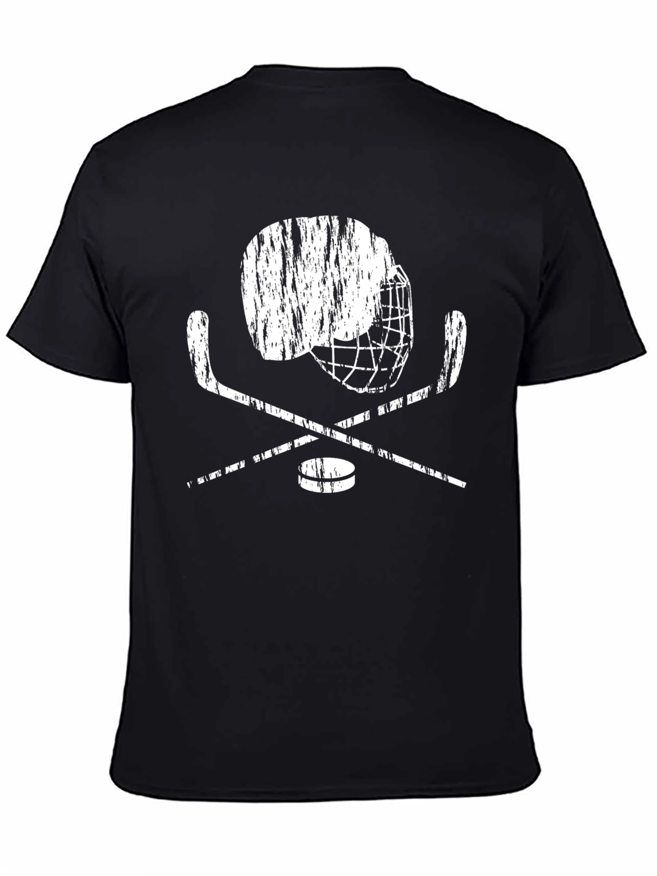 Hockey Helmet & Sticks Graphic Tee - Black