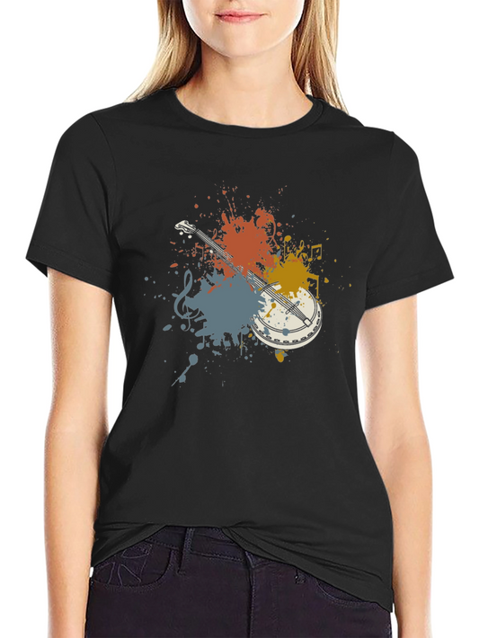 Banjo Paint Splatter T-Shirt